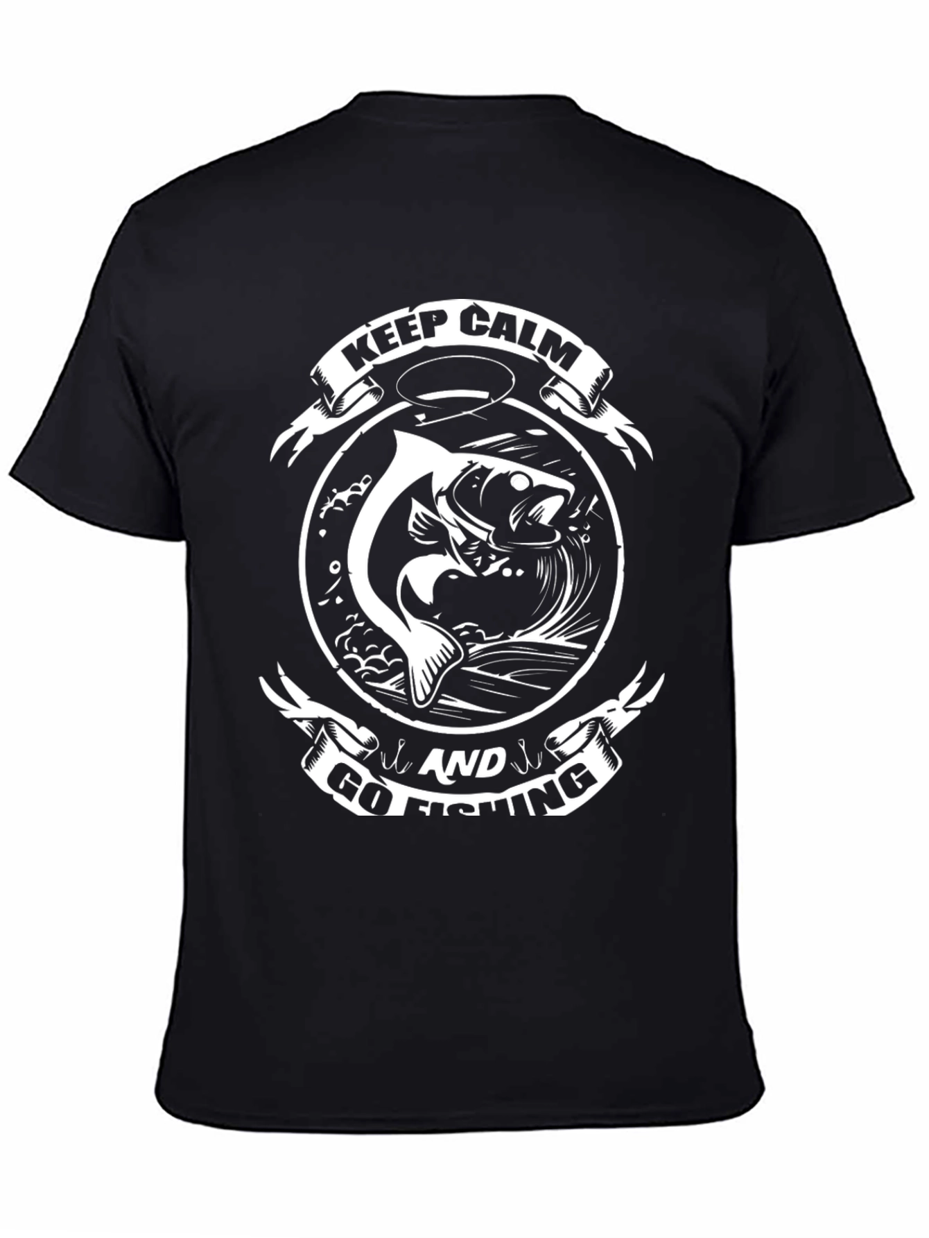 Keep Calm and Go Fishing Graphic T-Shirt