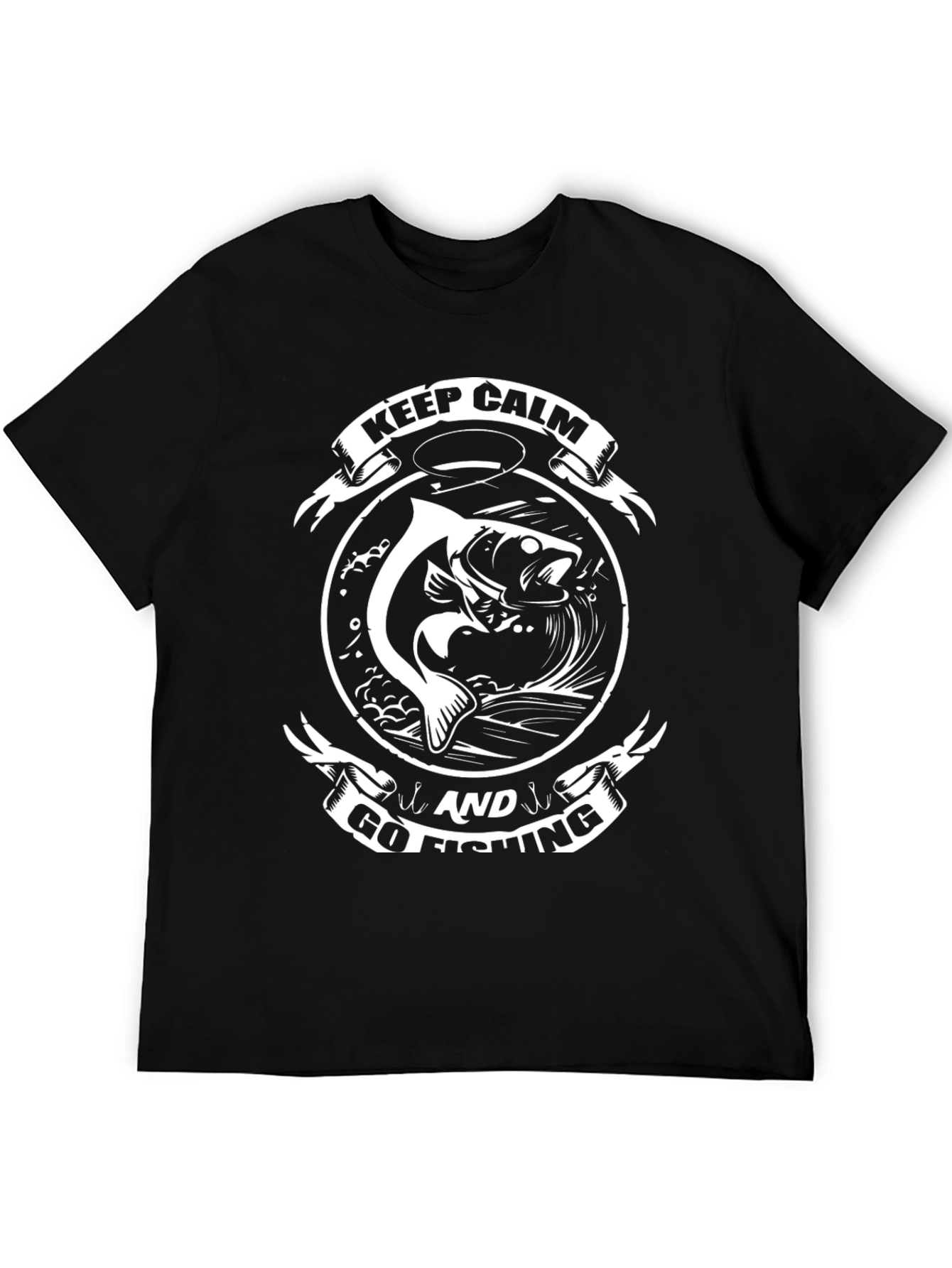 Keep Calm and Go Fishing Graphic T-Shirt
