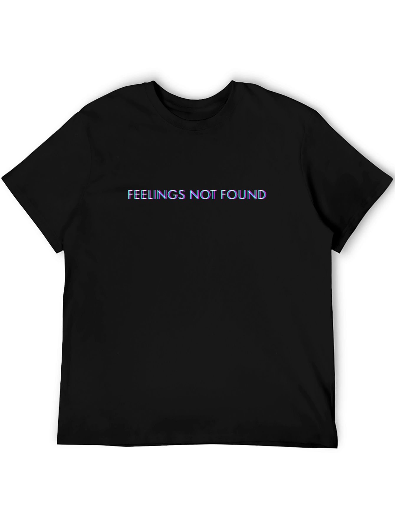 Feelings Not Found Black Crew Neck Graphic Tee