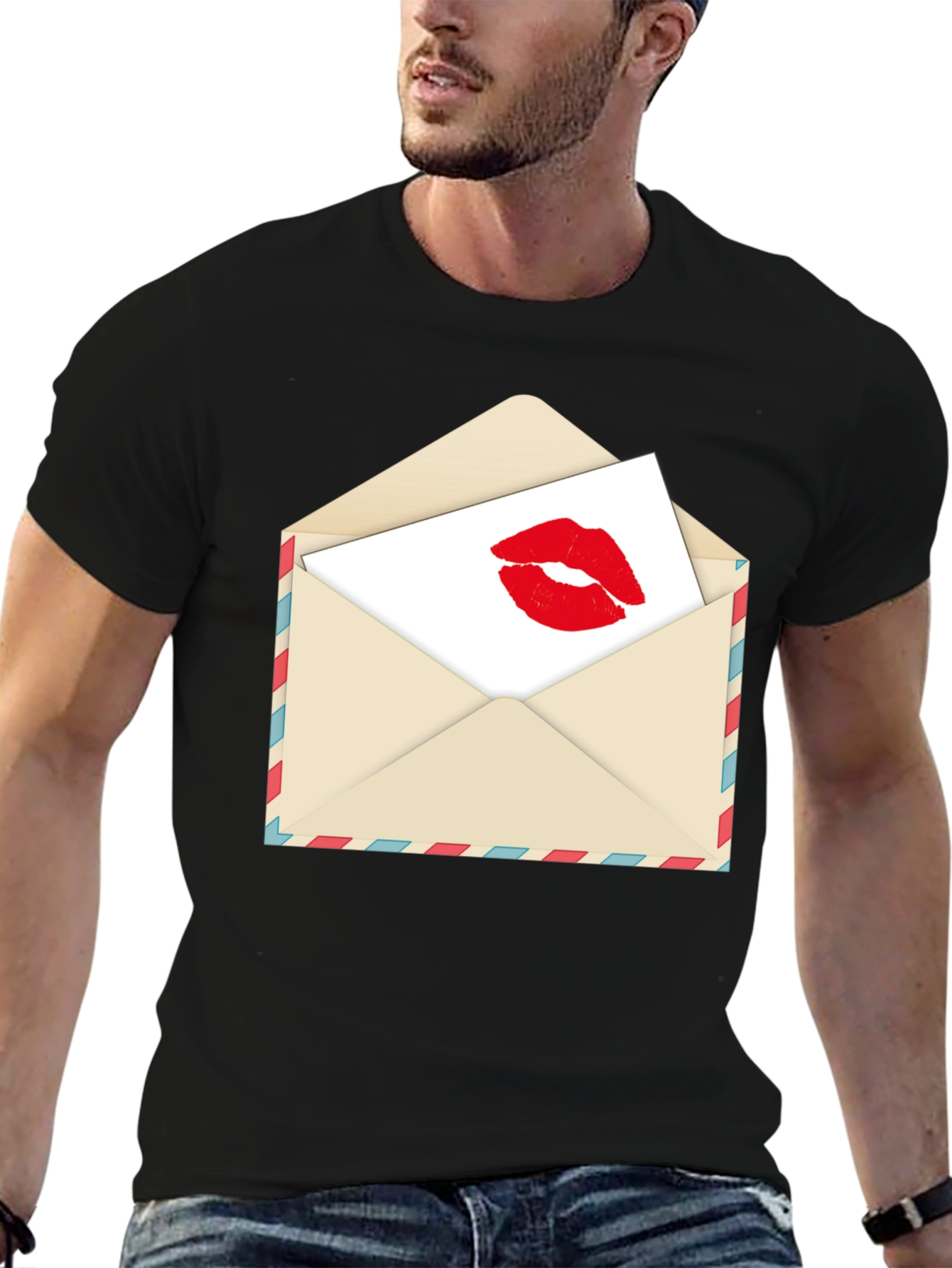 Kiss Sealed T-Shirt - Love Letter Design