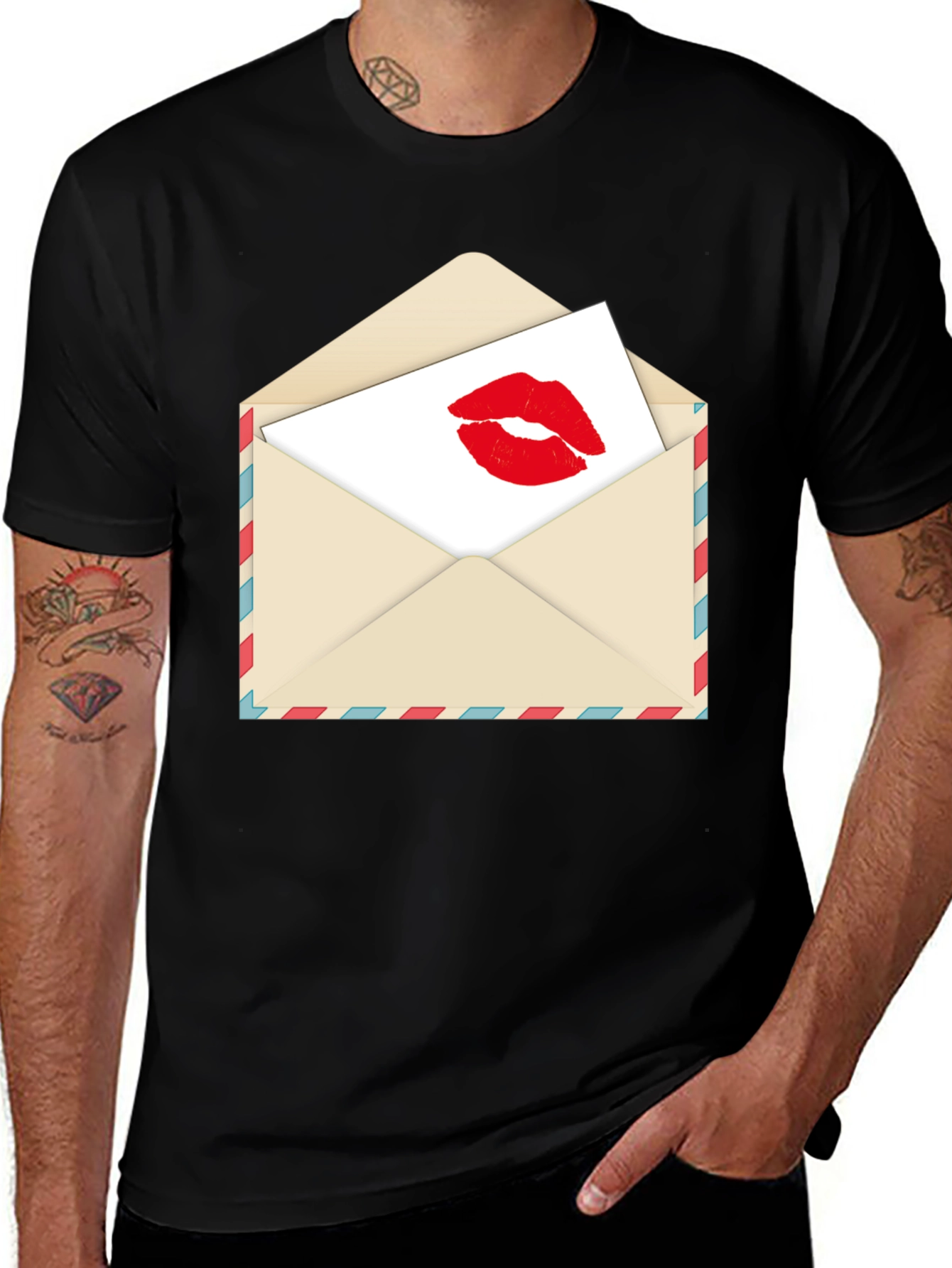 Kiss Sealed T-Shirt - Love Letter Design