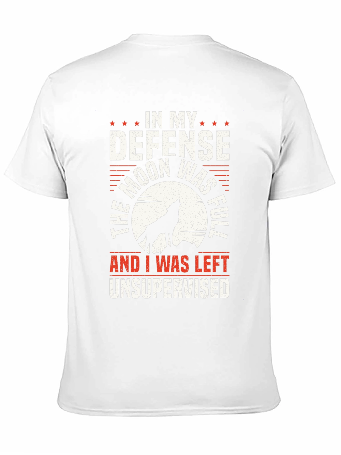 Wolf Moon Humor T-Shirt | In My Defense
