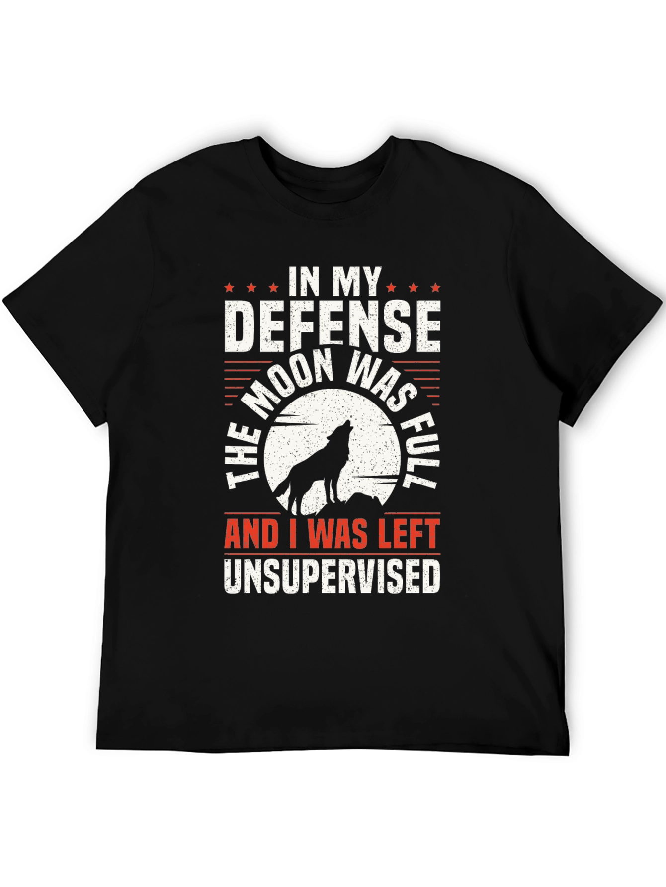Wolf Moon Humor T-Shirt | In My Defense