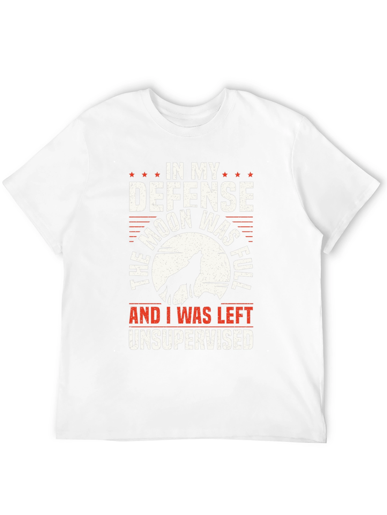 Wolf Moon Humor T-Shirt | In My Defense