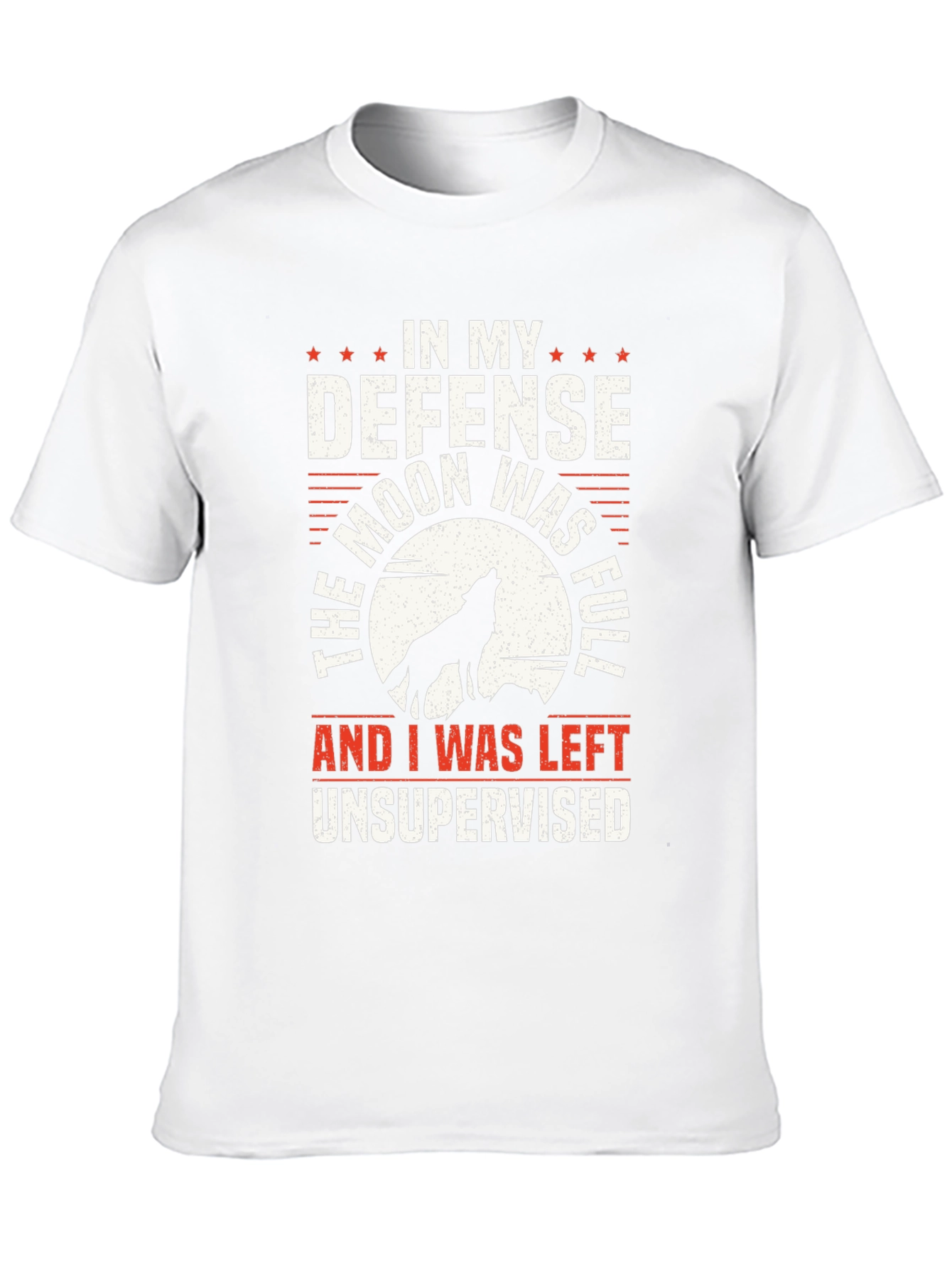 Wolf Moon Humor T-Shirt | In My Defense