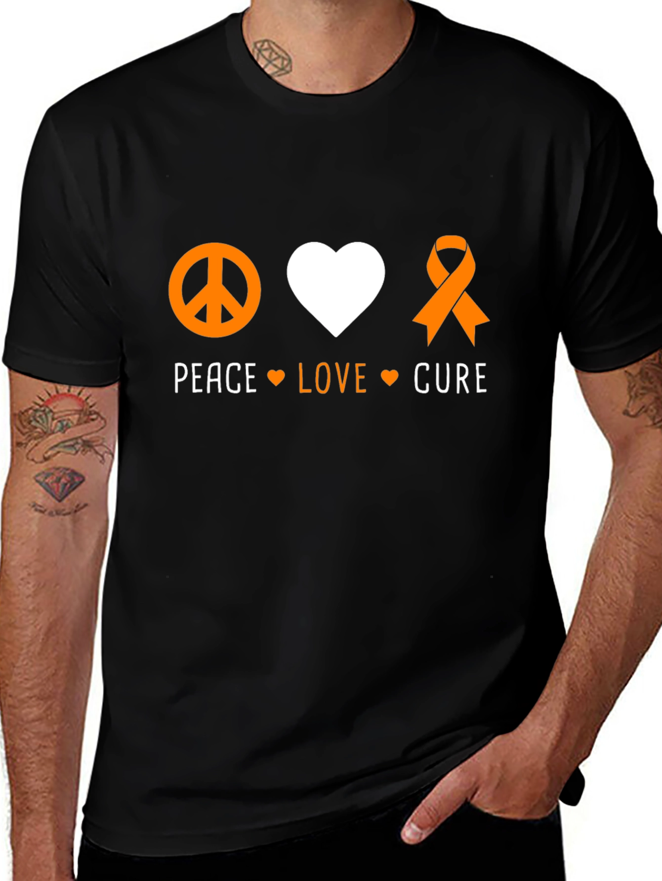 Peace Love Cure Graphic Tee