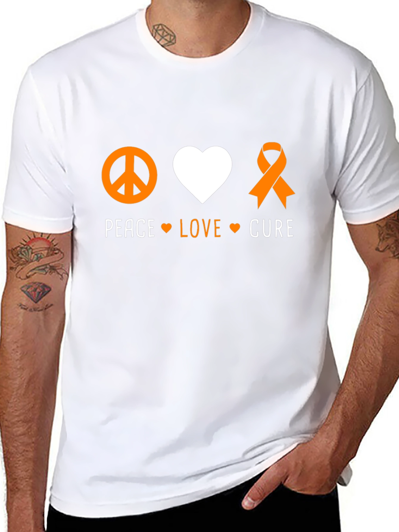 Peace Love Cure Graphic Tee