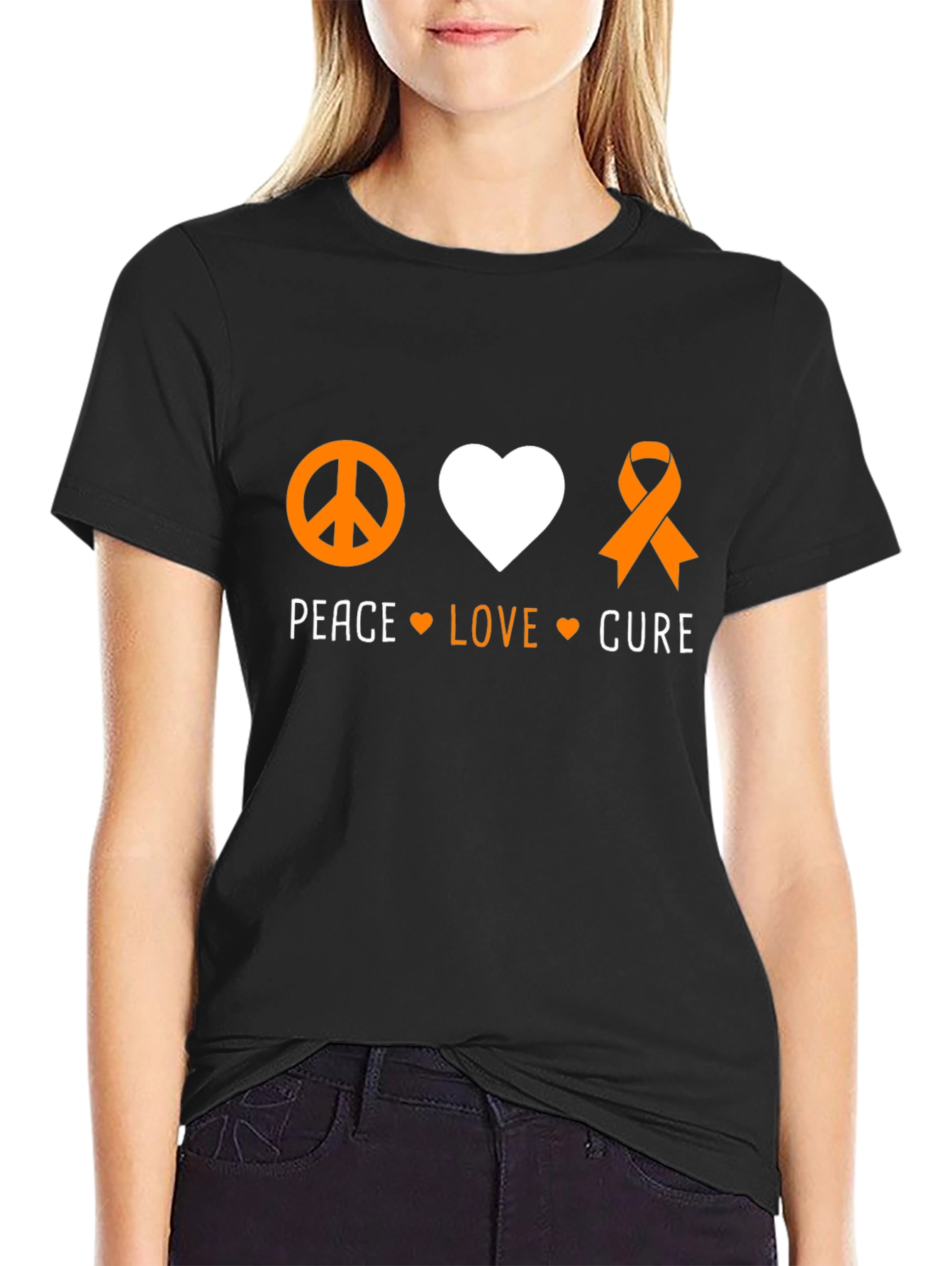 Peace Love Cure Graphic Tee