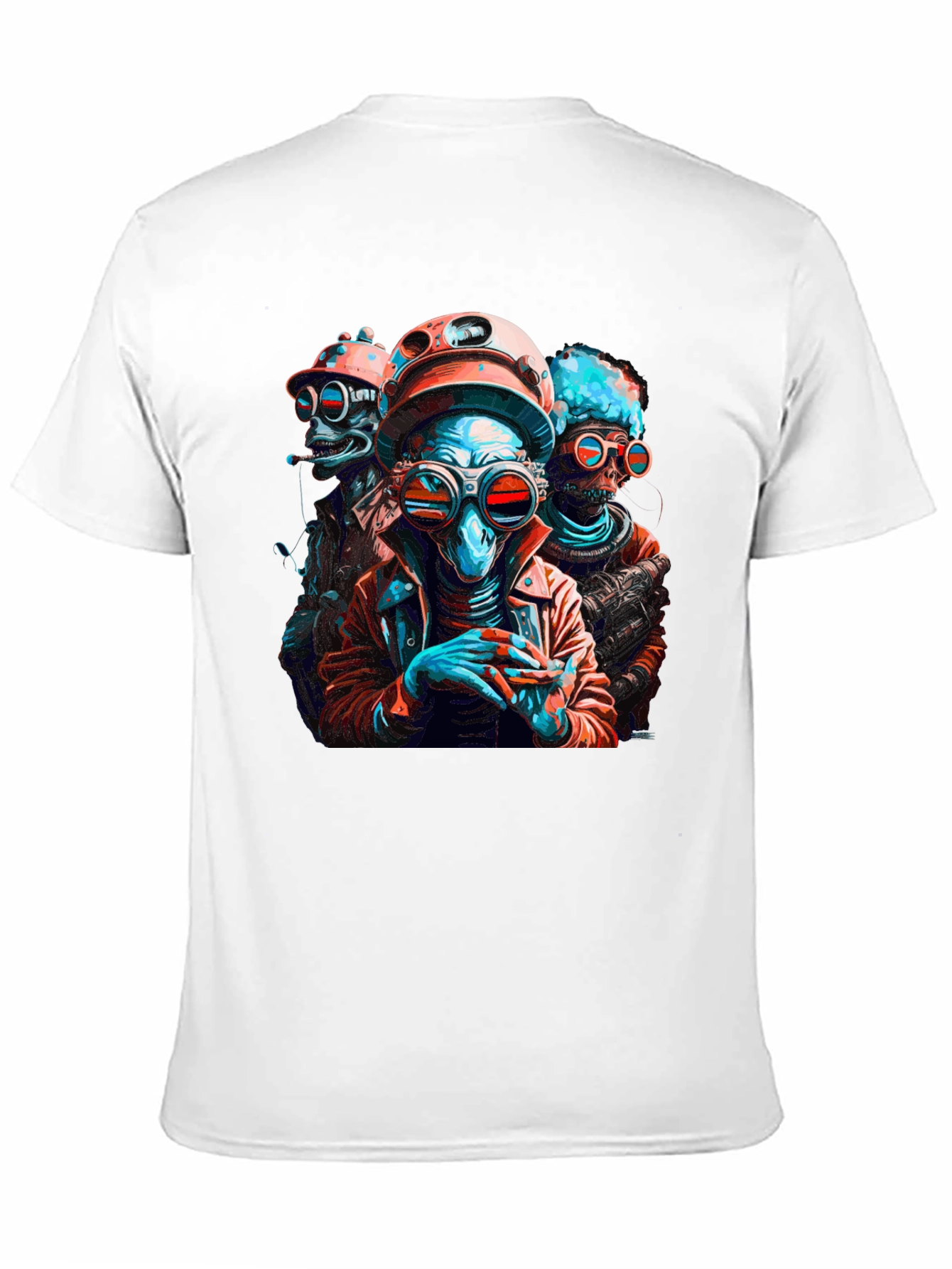Retro Sci-Fi Alien Crew Graphic T-Shirt