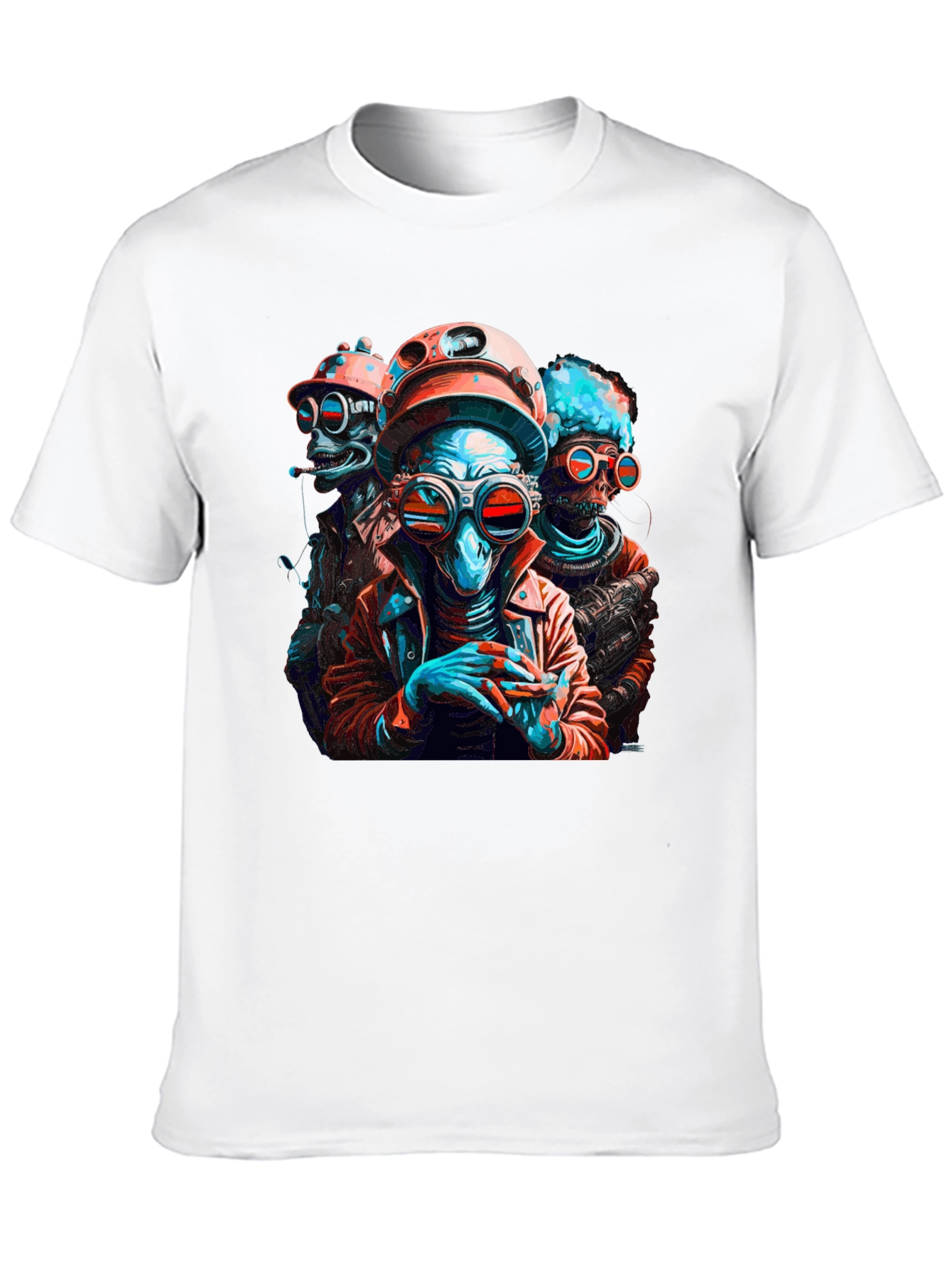 Retro Sci-Fi Alien Crew Graphic T-Shirt