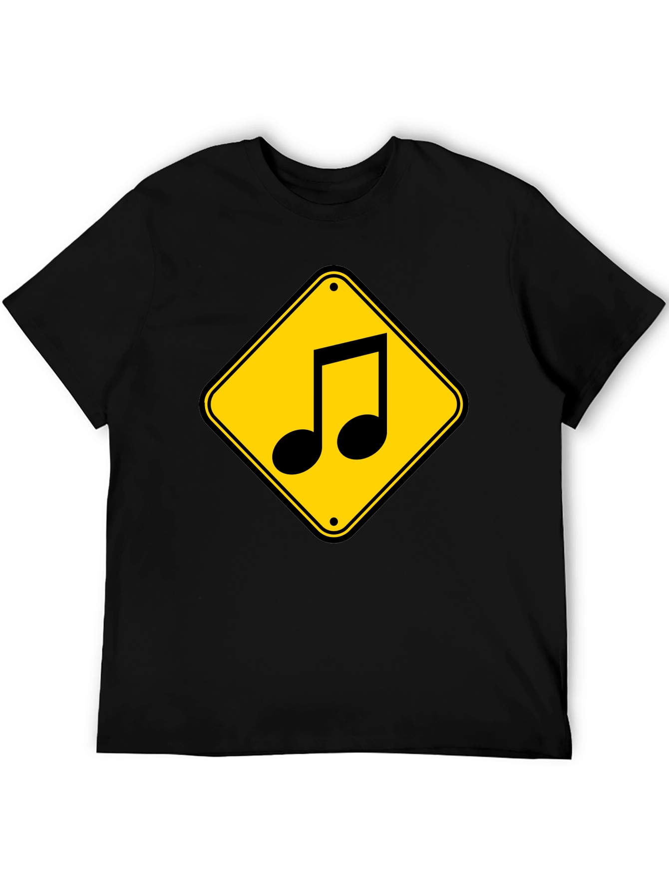 Music Note Road Sign Graphic T-Shirt