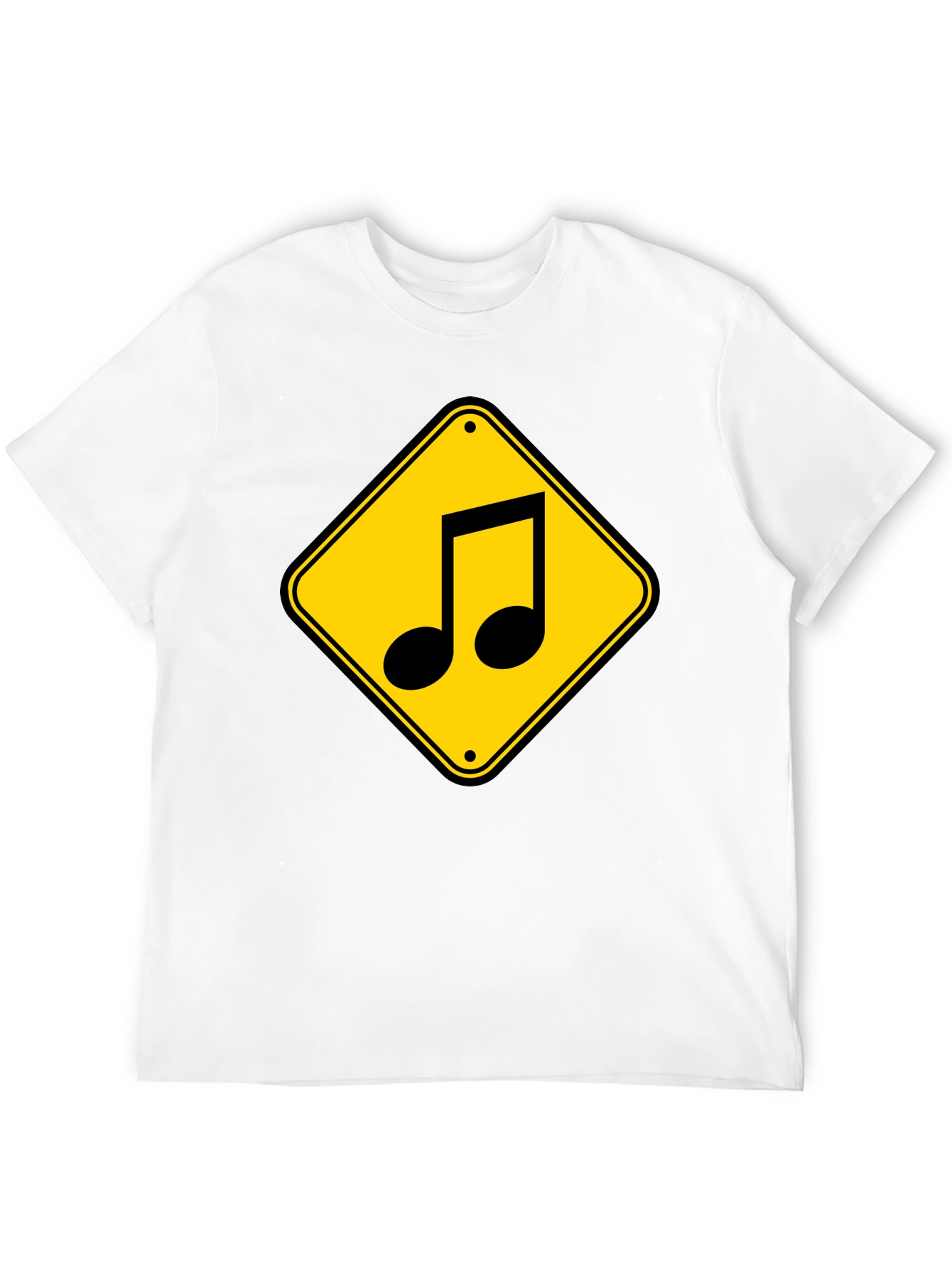 Music Note Road Sign Graphic T-Shirt