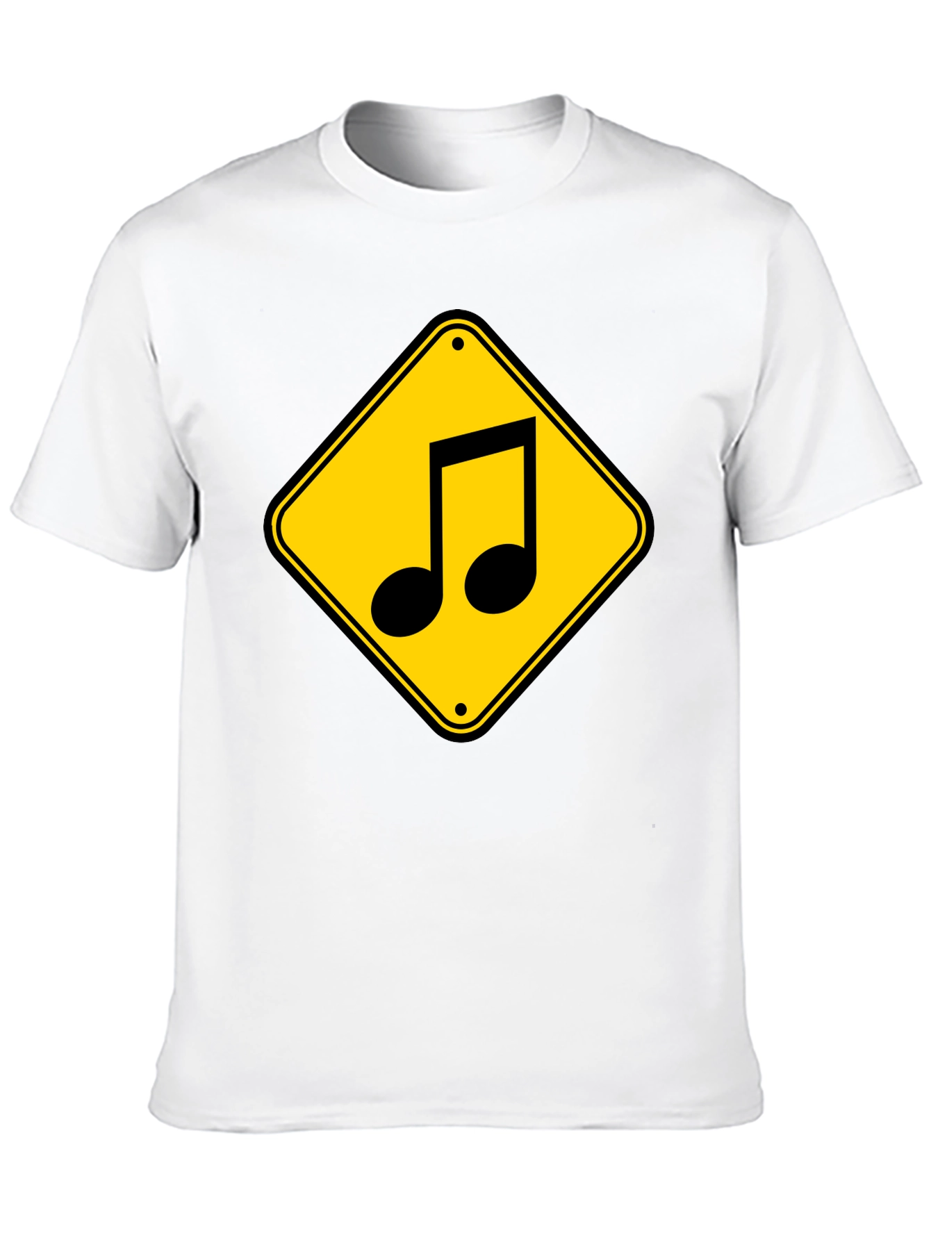 Music Note Road Sign Graphic T-Shirt