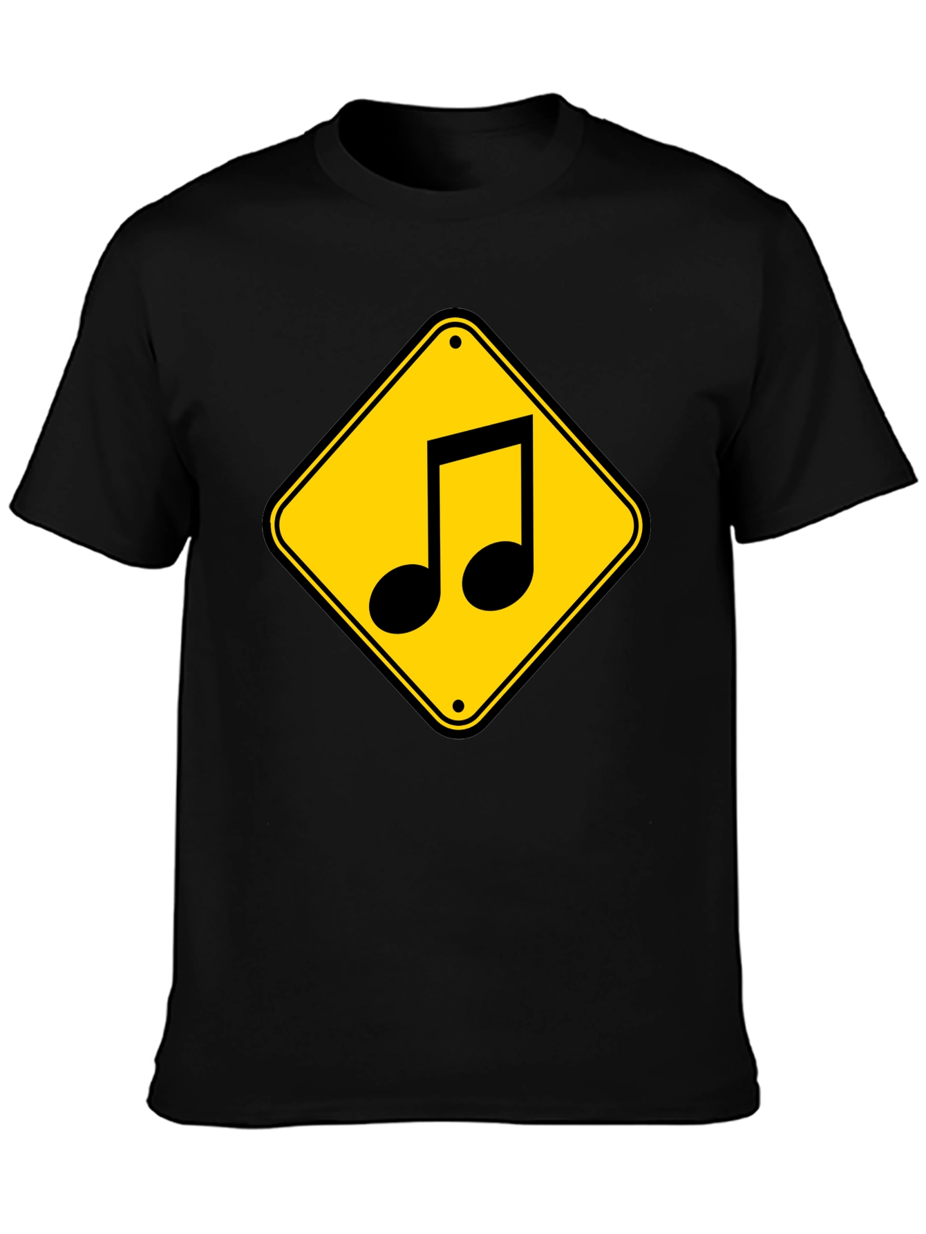 Music Note Road Sign Graphic T-Shirt