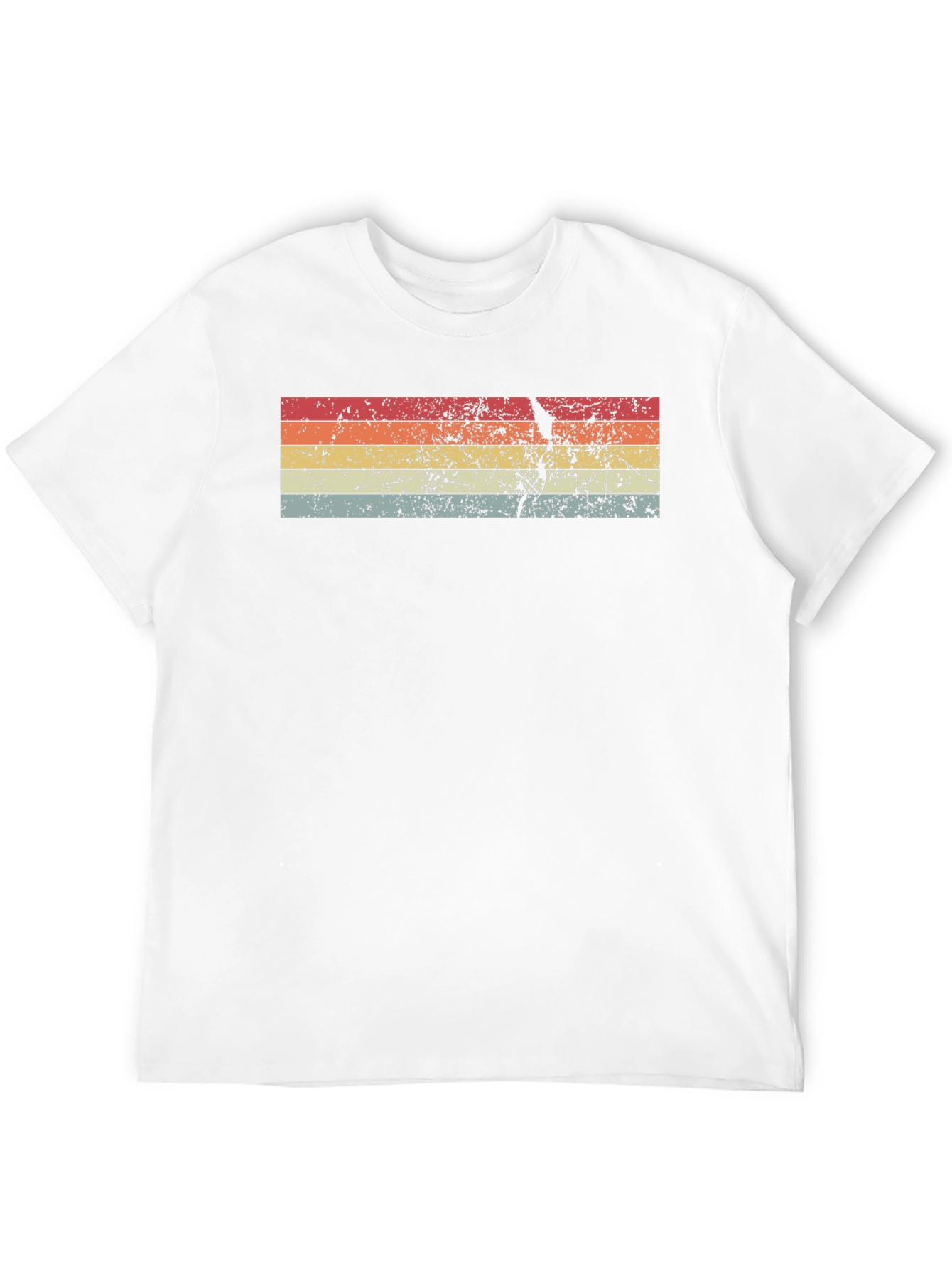 Retro Striped Graphic Tee - Black