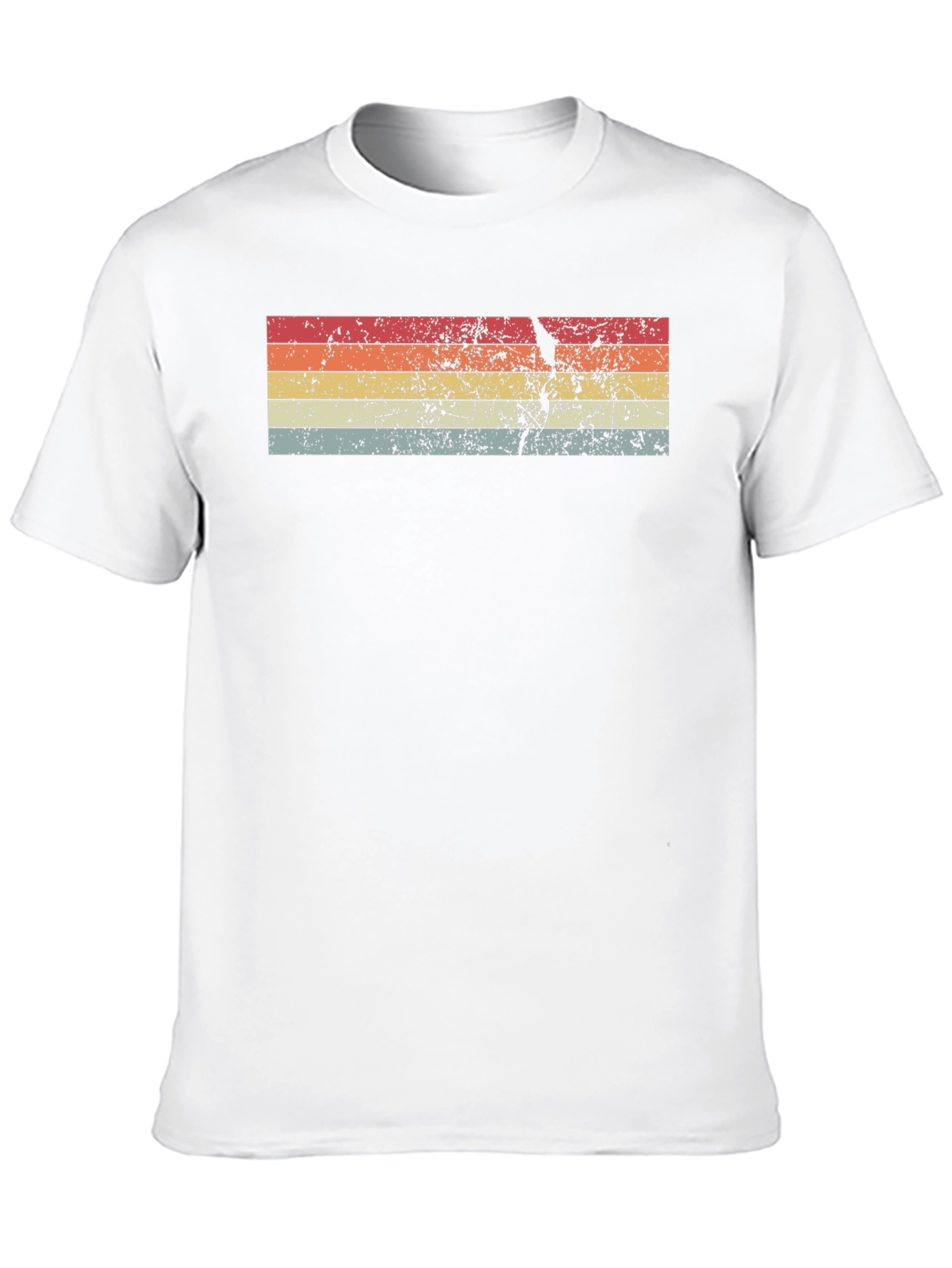 Retro Striped Graphic Tee - Black