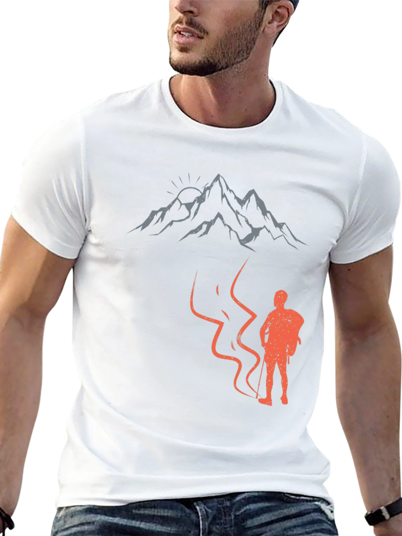 Mountain Hiker Graphic Tee - Adventure Awaits