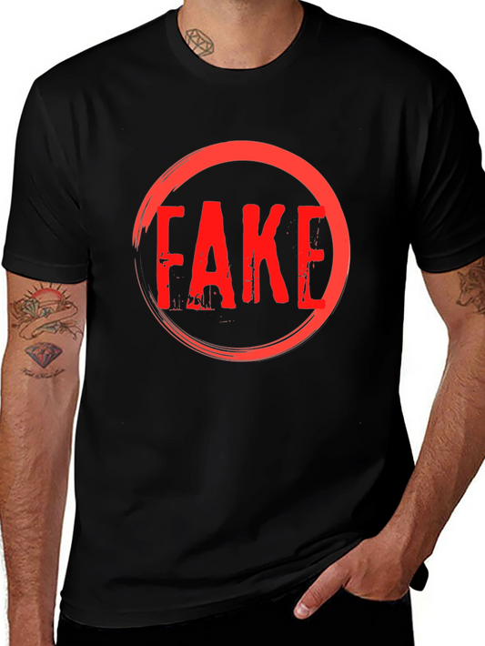 Fake Graphic T-Shirt - Anti Trend Statement Tee