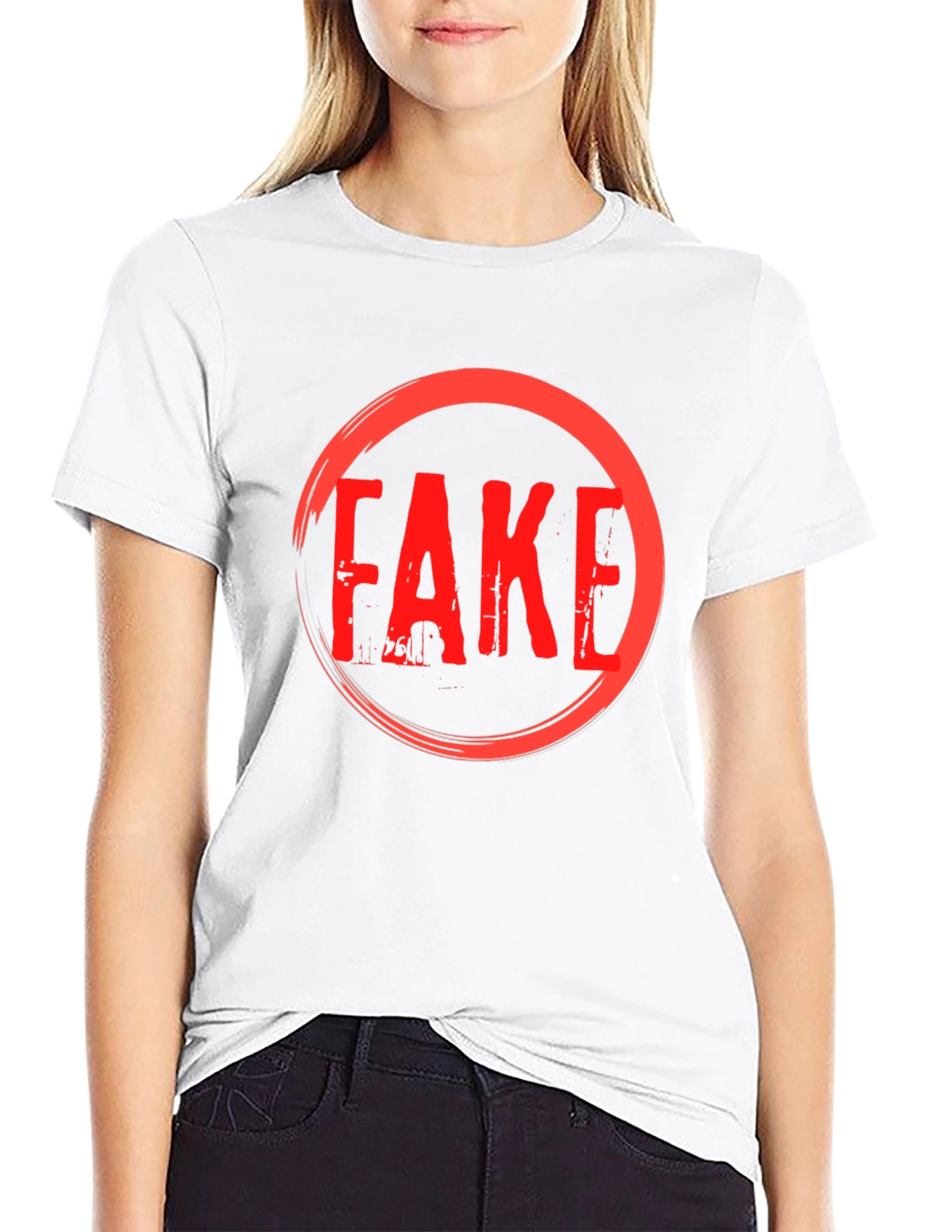 Fake Graphic T-Shirt - Anti Trend Statement Tee