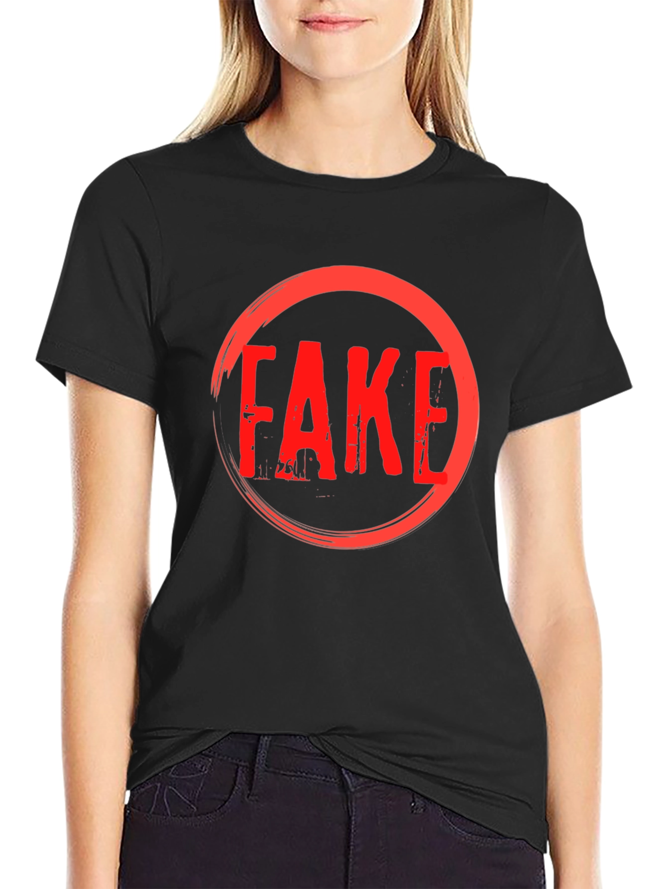 Fake Graphic T-Shirt - Anti Trend Statement Tee