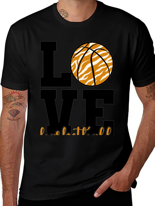 Love Basketball Graphic Tee - Stylish Mens T-Shirt