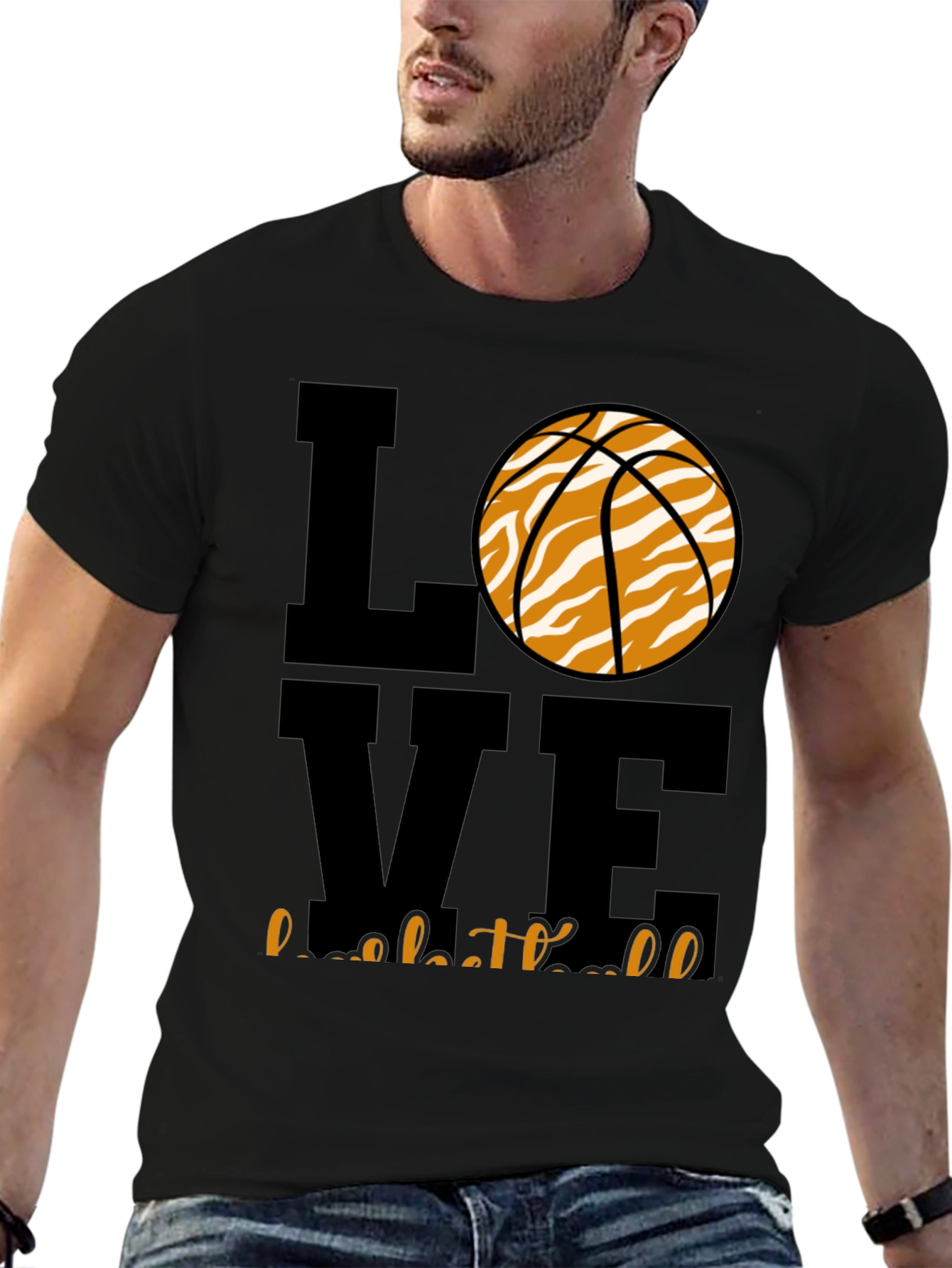 Love Basketball Graphic Tee - Stylish Mens T-Shirt
