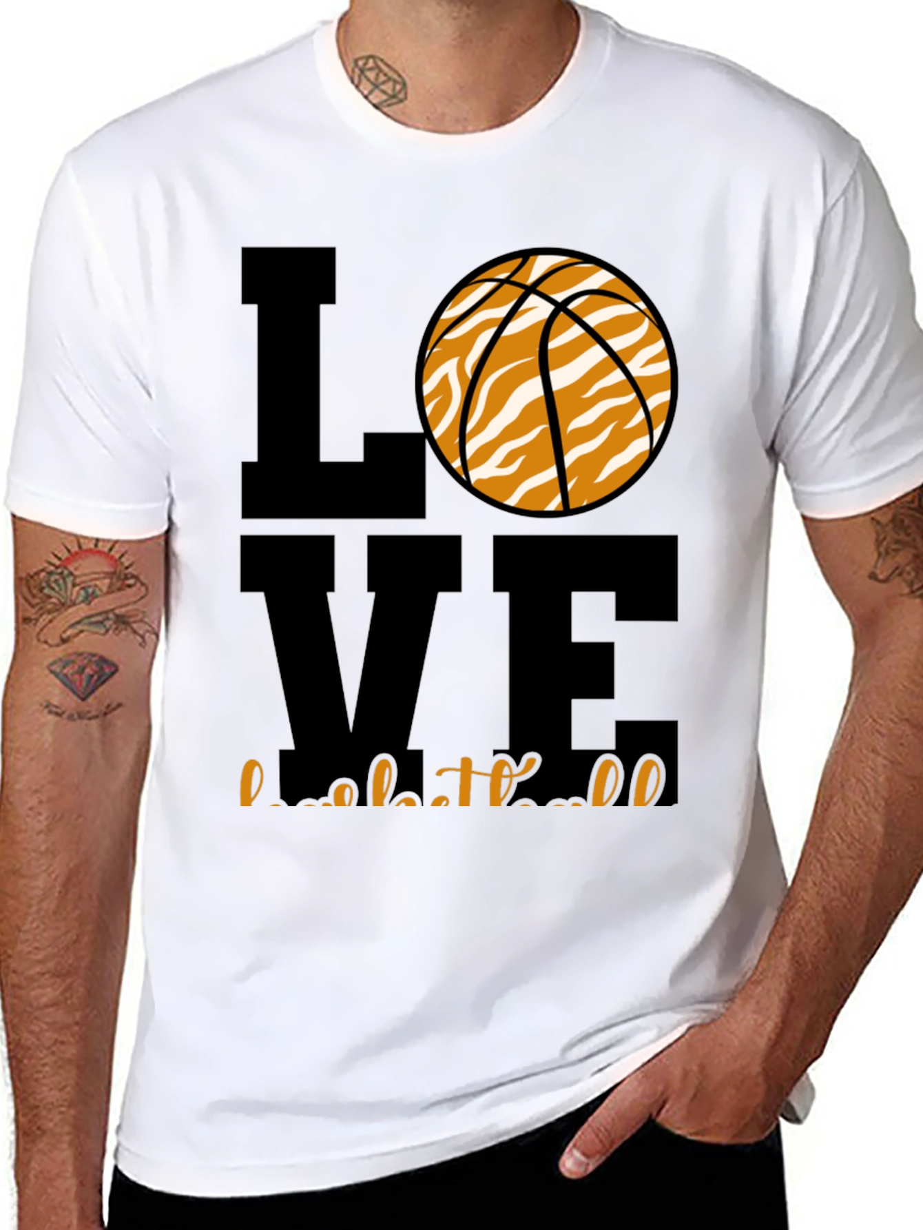 Love Basketball Graphic Tee - Stylish Mens T-Shirt