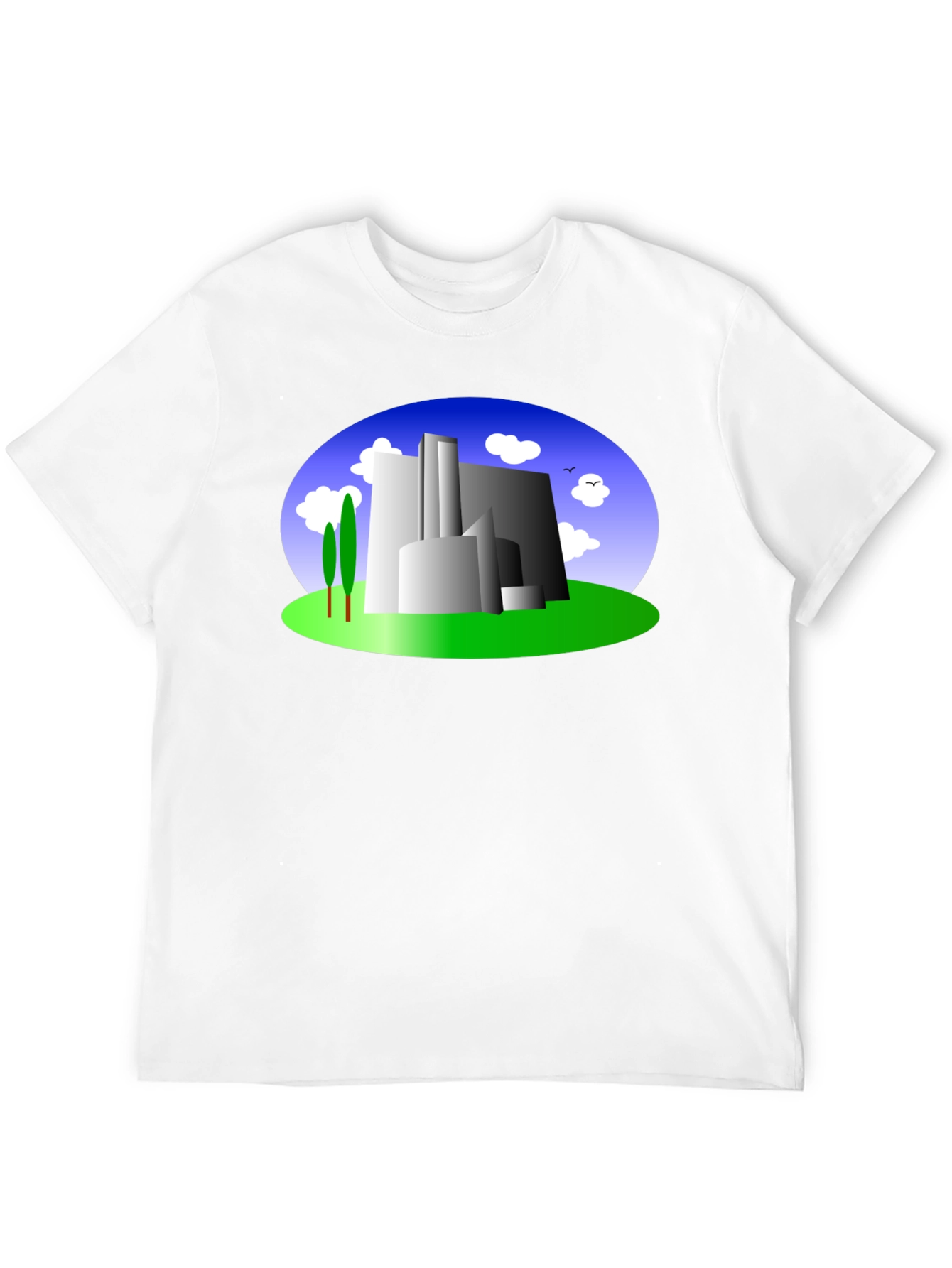 Abstract Building Graphic Tee - Modern Cityscape Shirt