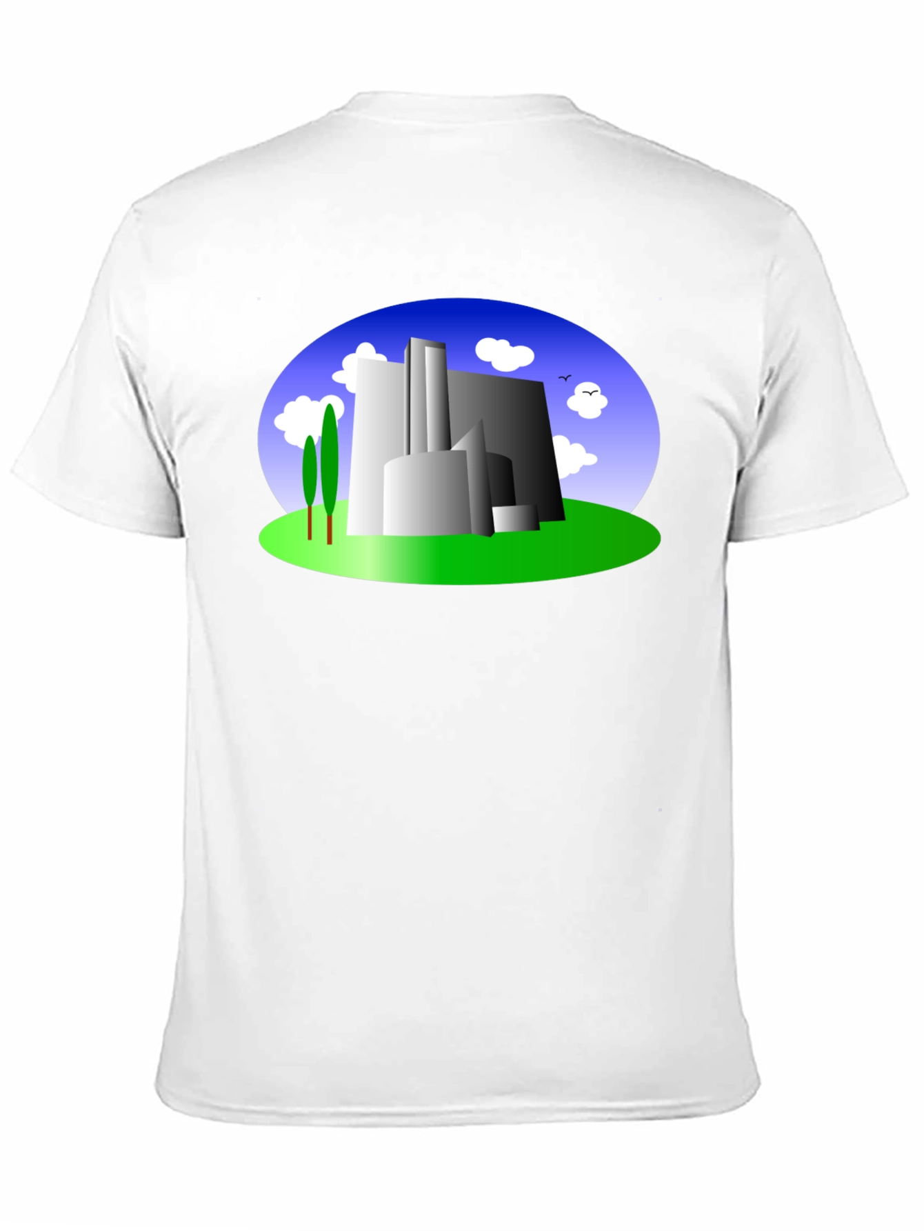 Abstract Building Graphic Tee - Modern Cityscape Shirt