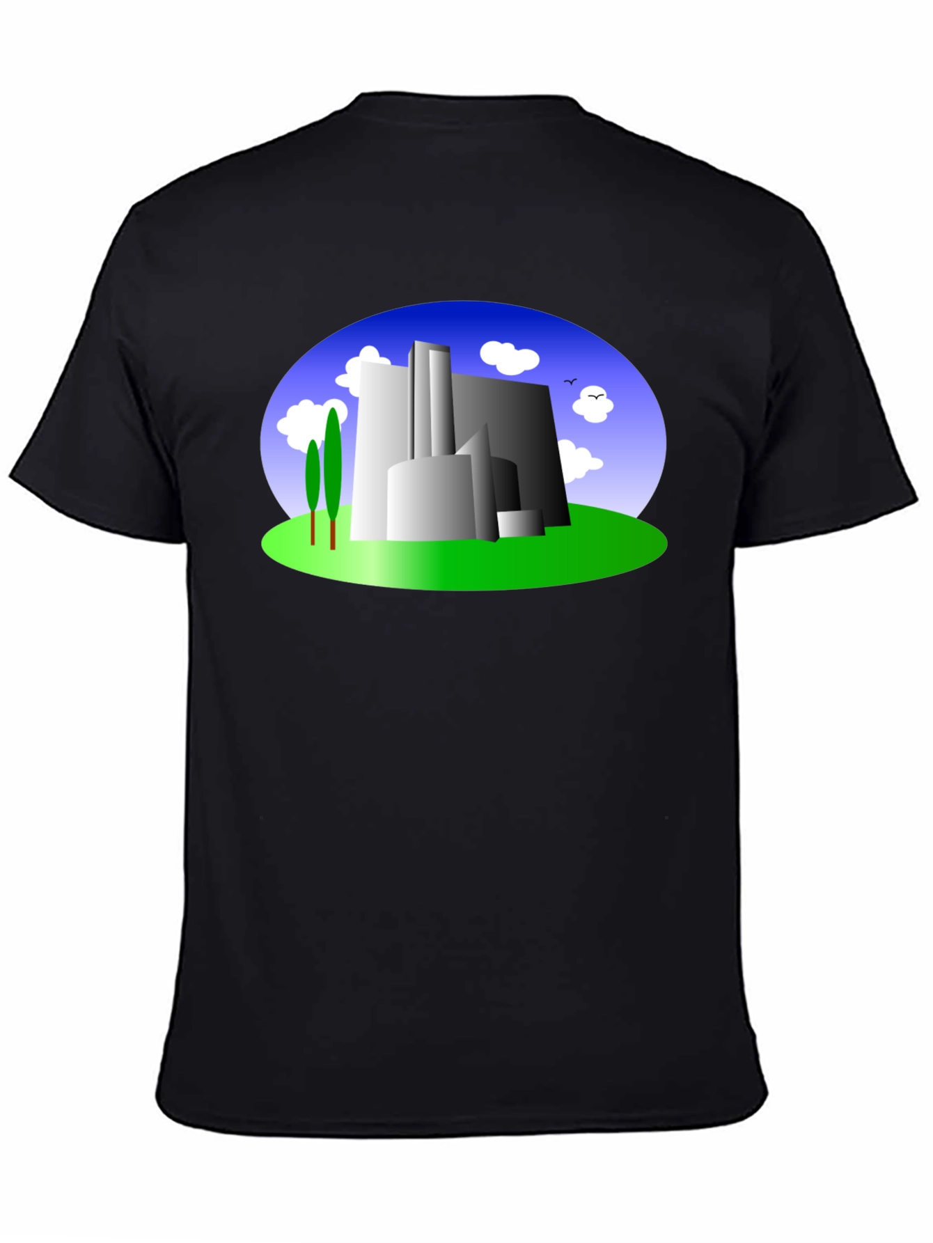 Abstract Building Graphic Tee - Modern Cityscape Shirt