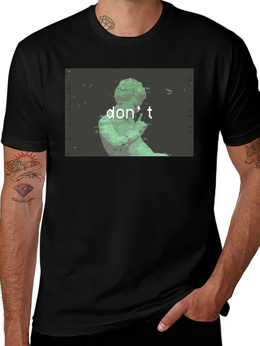 Dont Statue Graphic Tee - Black Cotton Shirt
