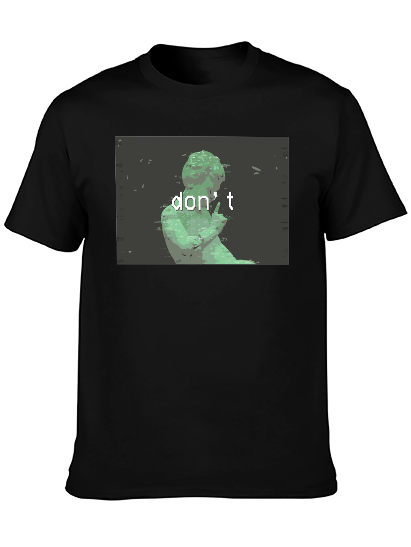 Dont Statue Graphic Tee - Black Cotton Shirt