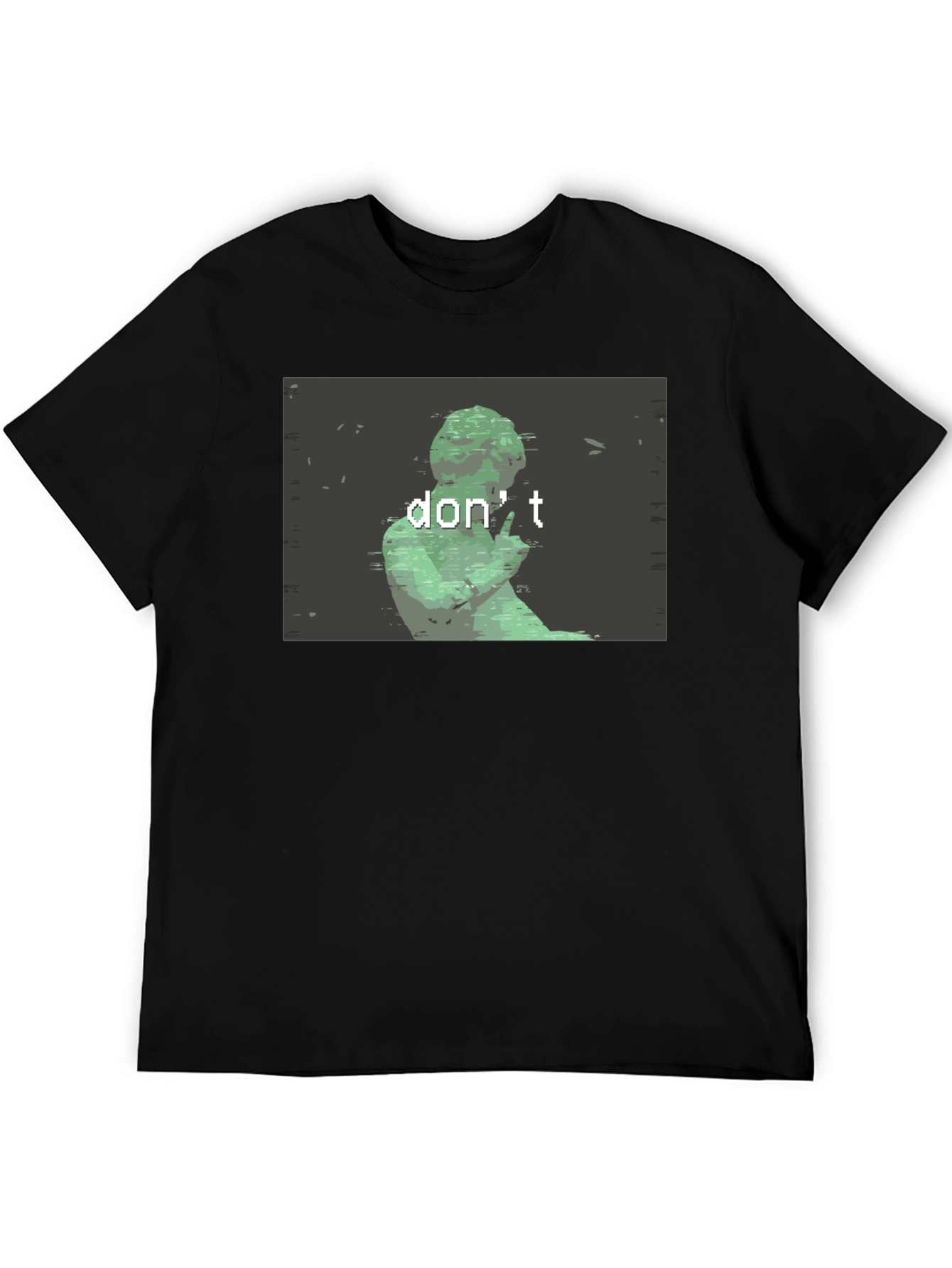 Dont Statue Graphic Tee - Black Cotton Shirt