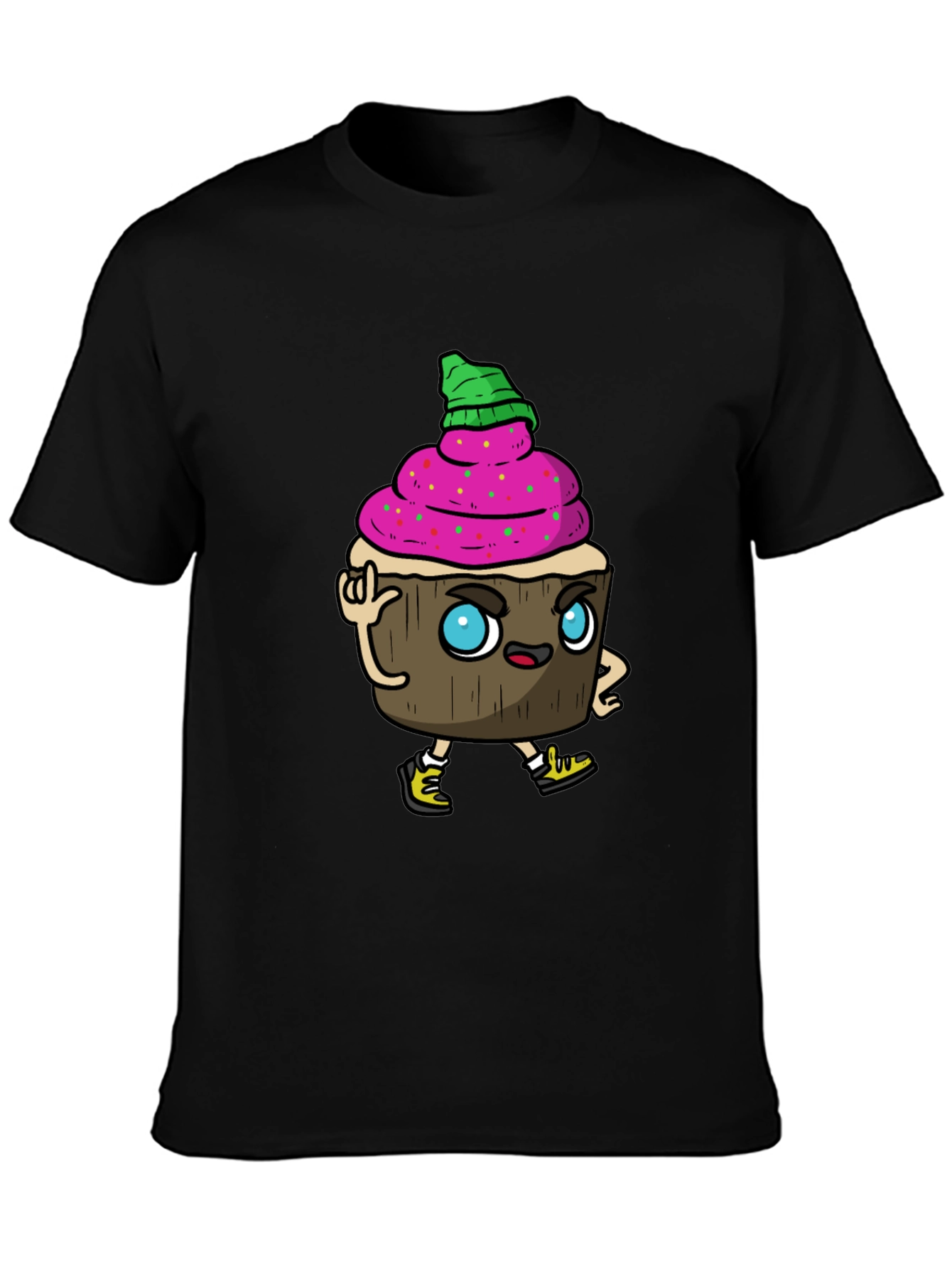 Cupcake Cartoon Graphic T-Shirt