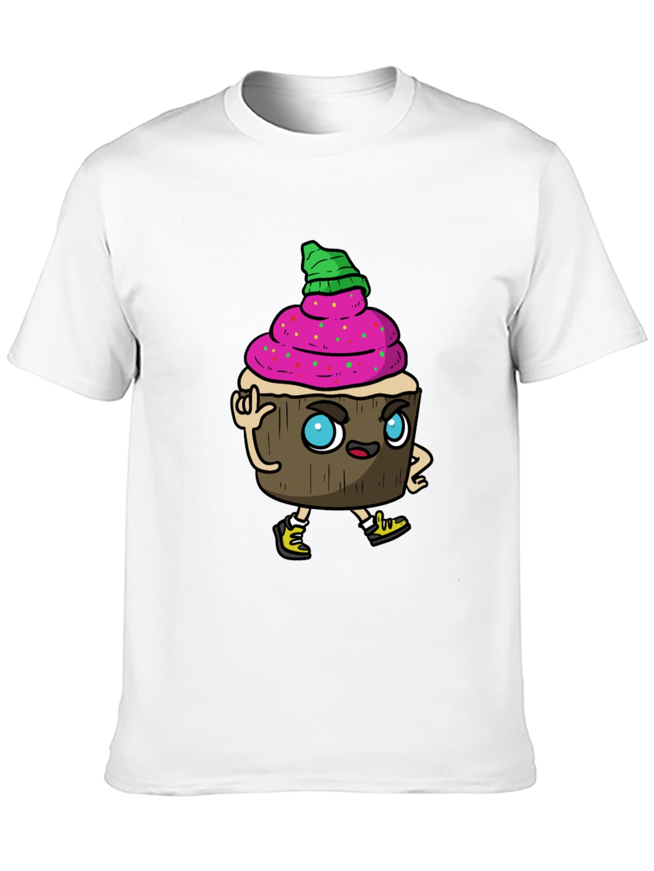 Cupcake Cartoon Graphic T-Shirt