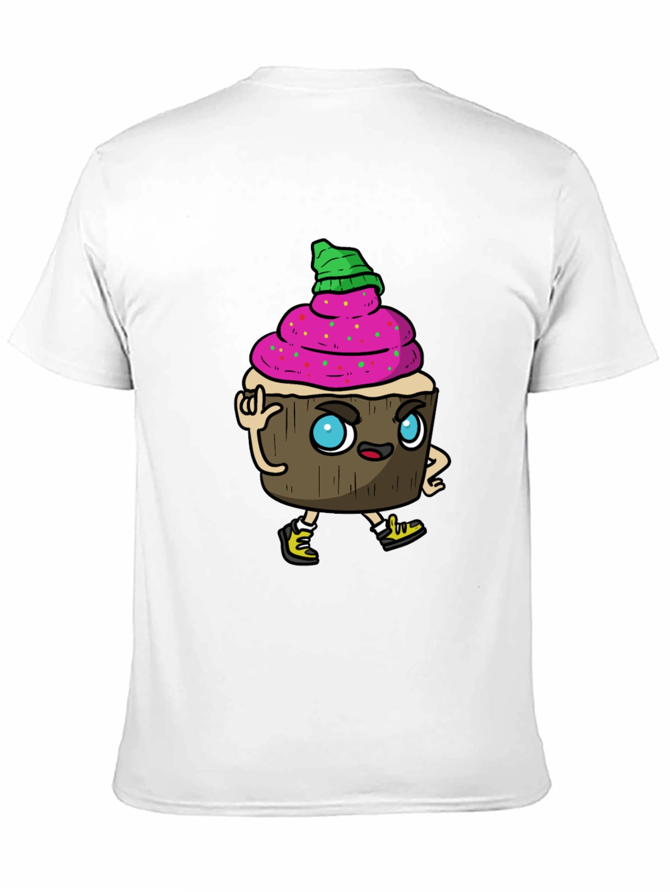 Cupcake Cartoon Graphic T-Shirt