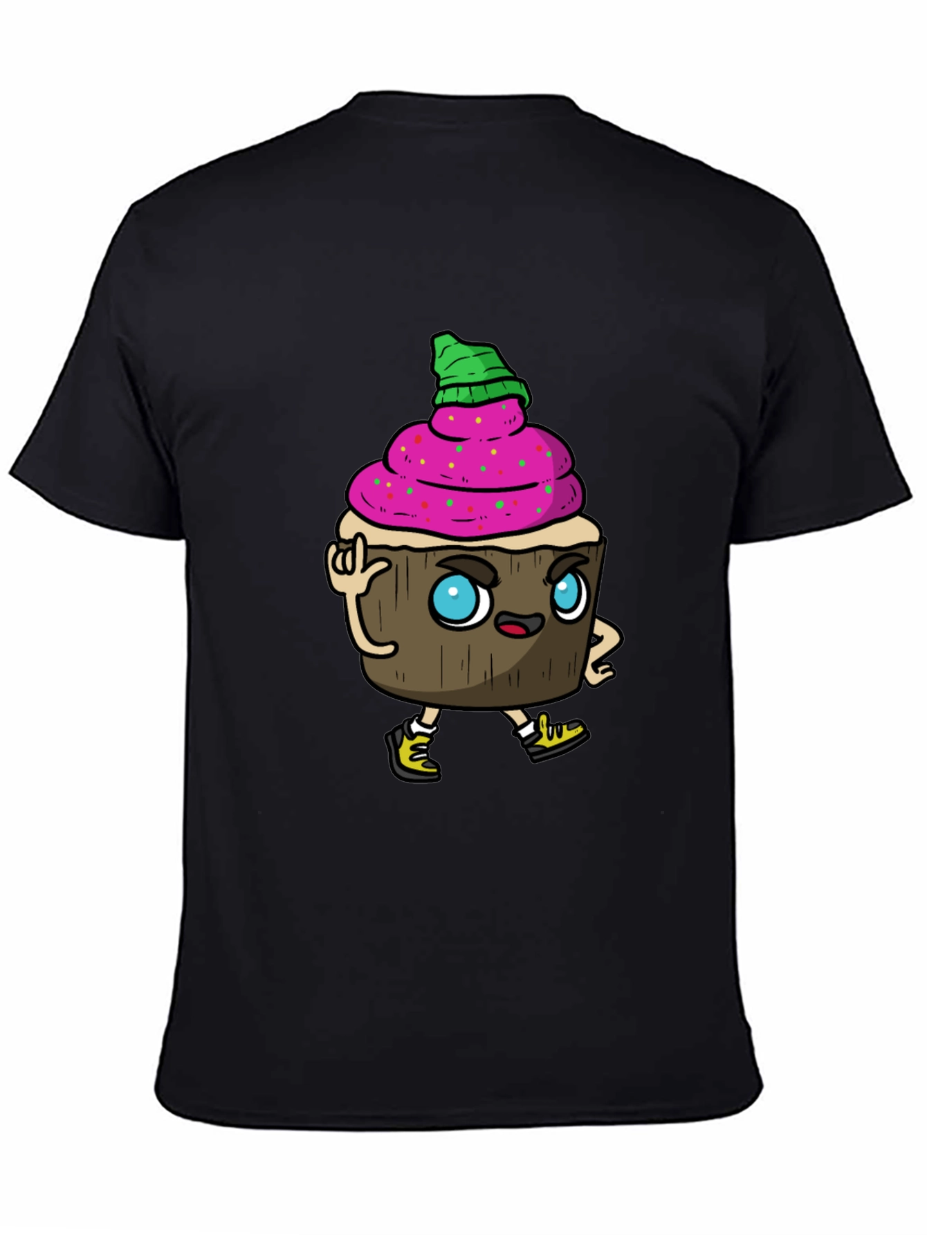 Cupcake Cartoon Graphic T-Shirt