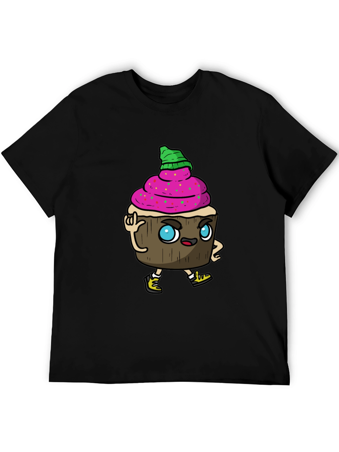 Cupcake Cartoon Graphic T-Shirt