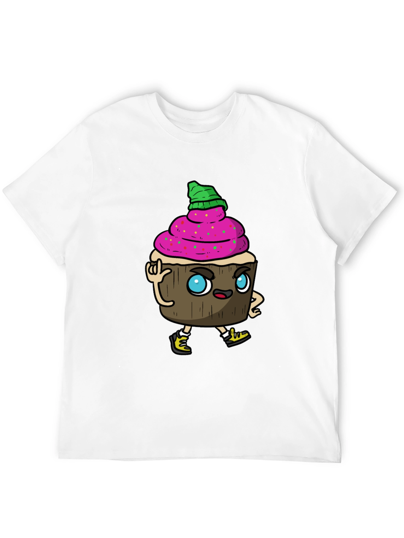 Cupcake Cartoon Graphic T-Shirt