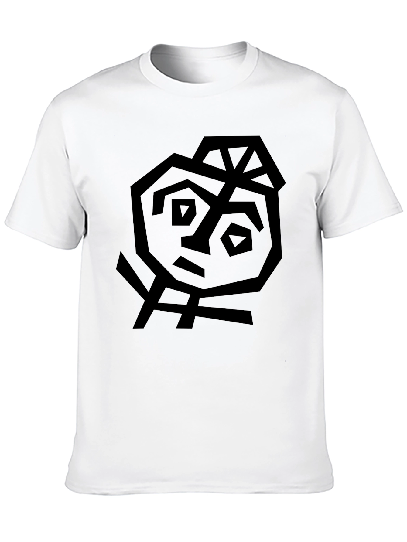 Abstract Face Graphic Black T-Shirt