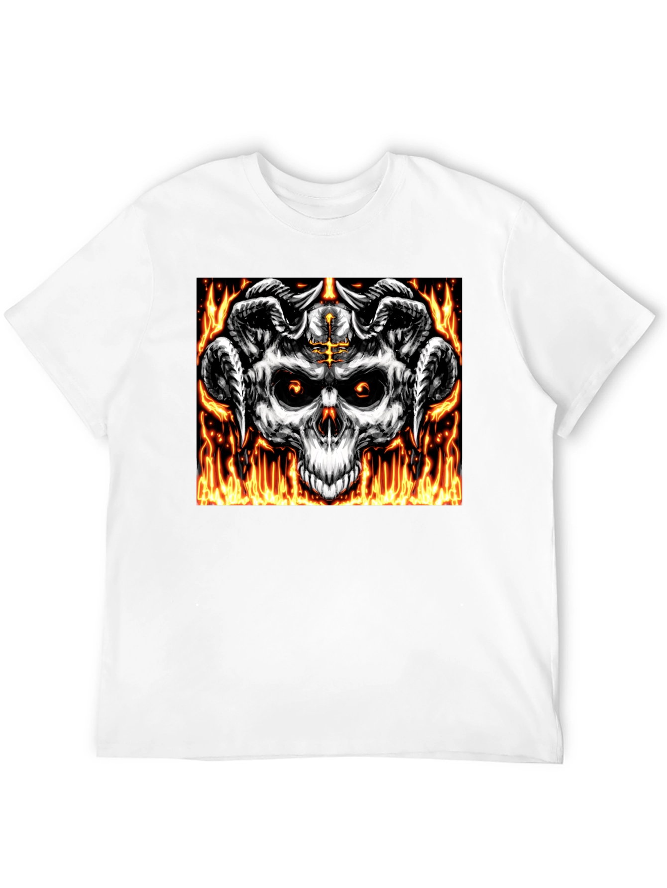 Skull & Horns Graphic Tee - Black T-Shirt