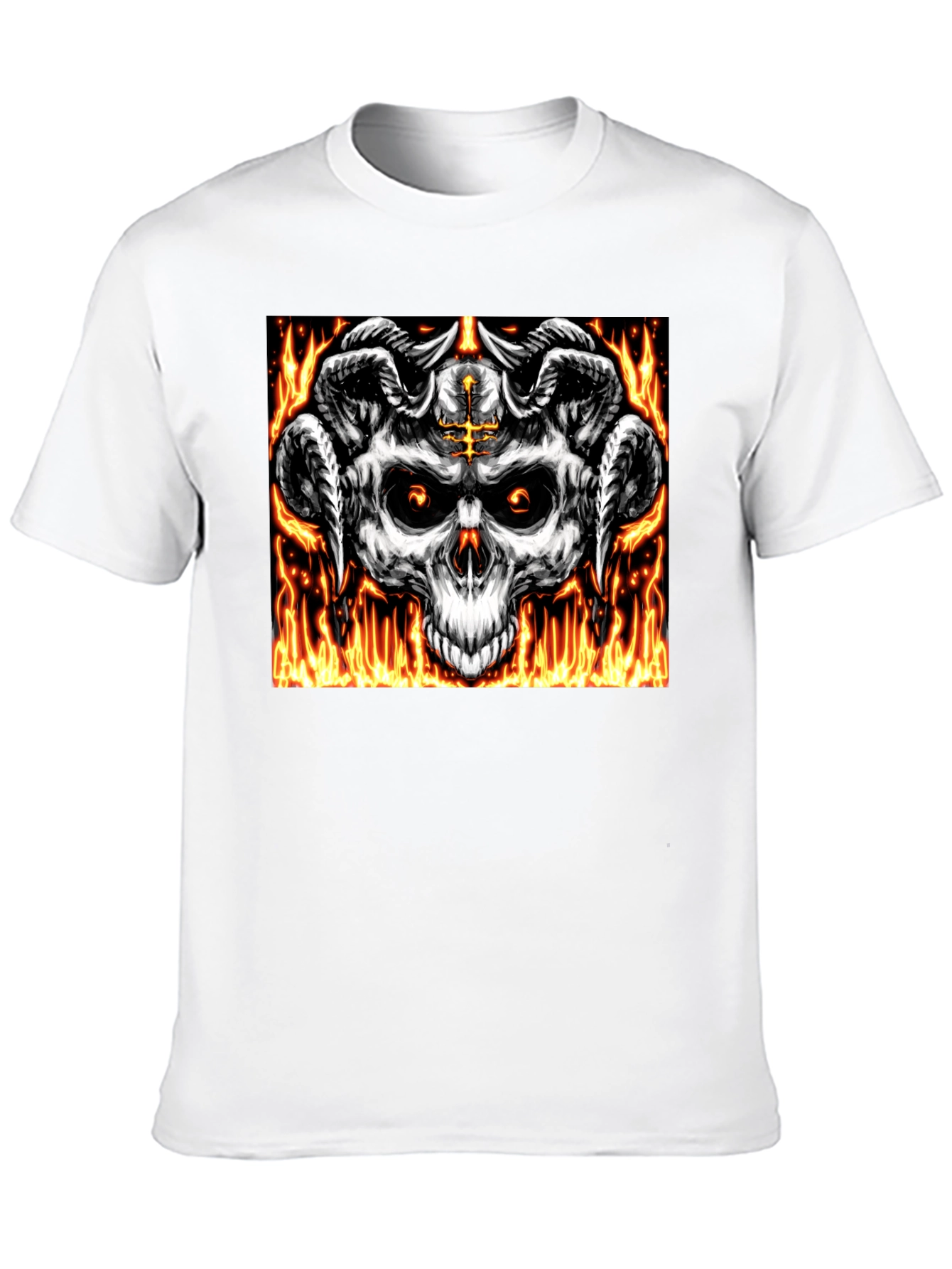 Skull & Horns Graphic Tee - Black T-Shirt