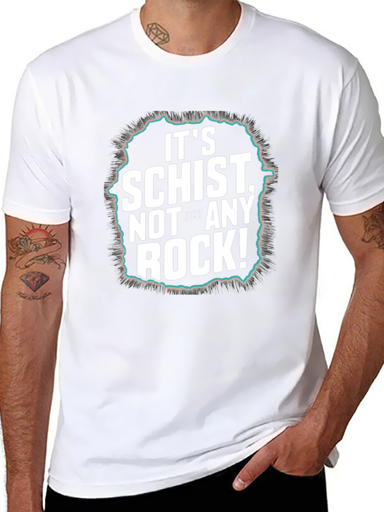 Its Schist Not Just Any Rock! Black T-Shirt