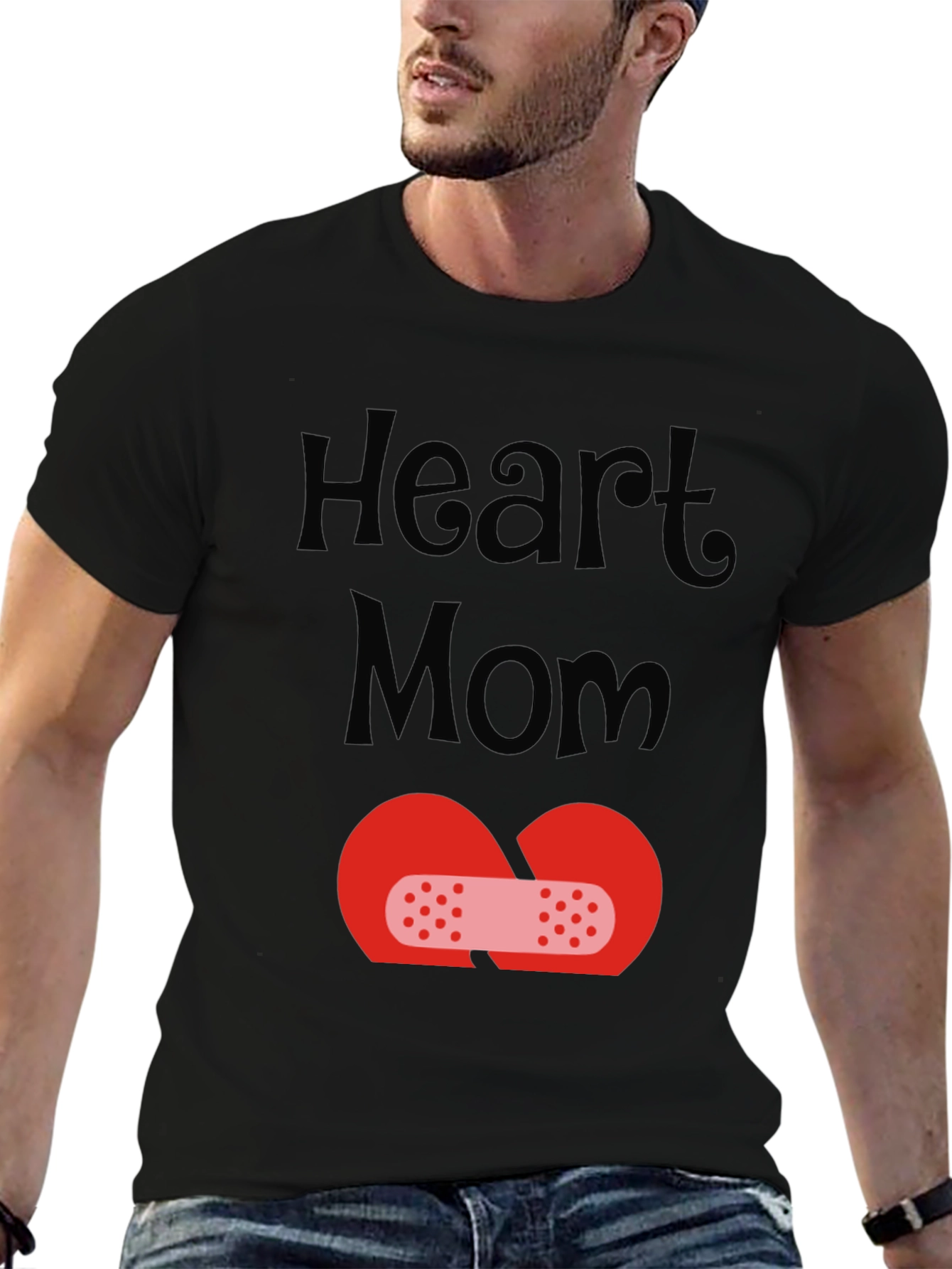 Heart Mom T-Shirt - Broken Heart Design