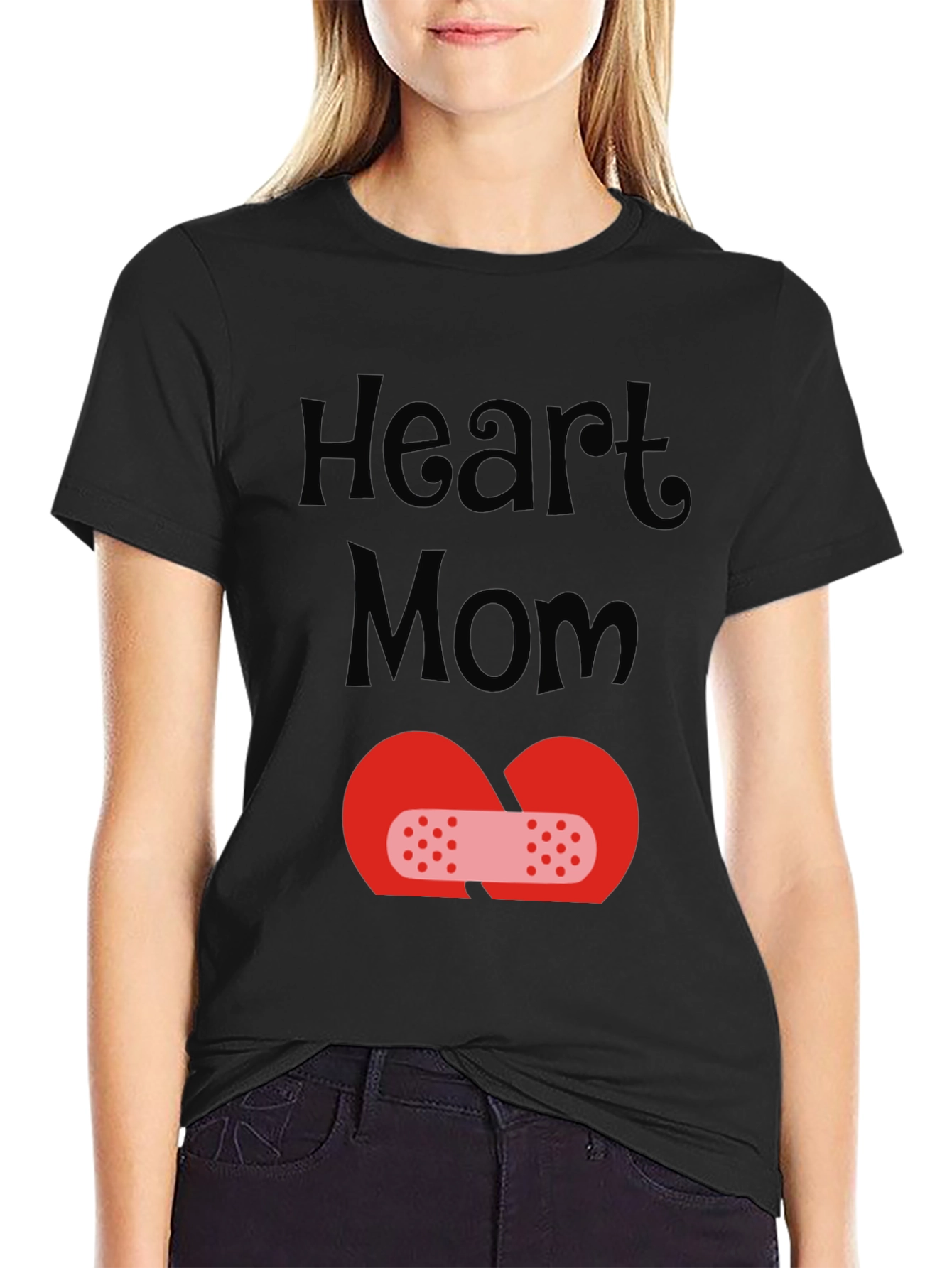 Heart Mom T-Shirt - Broken Heart Design