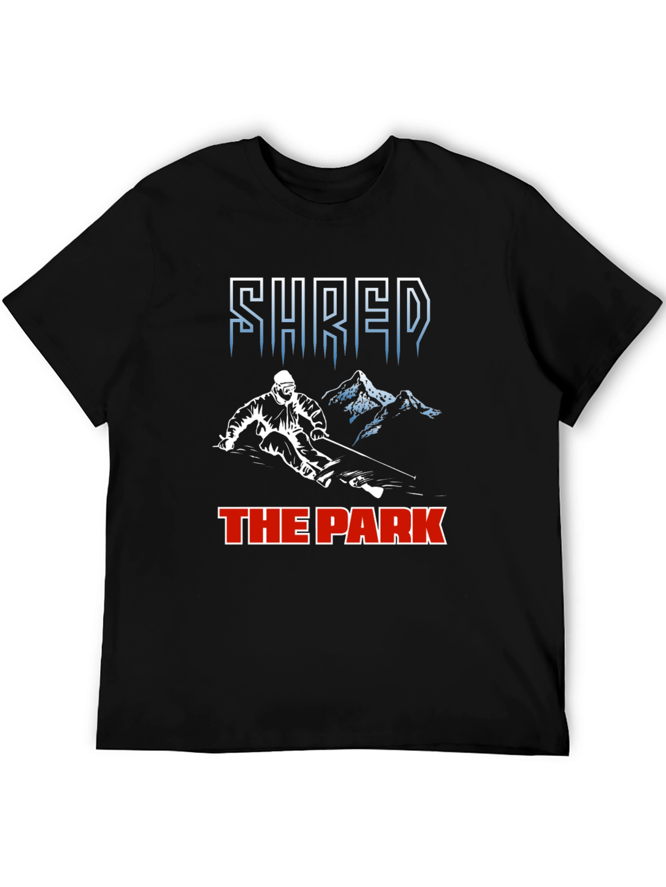 Shred The Park T-Shirt Skiing Snowboarding Tee