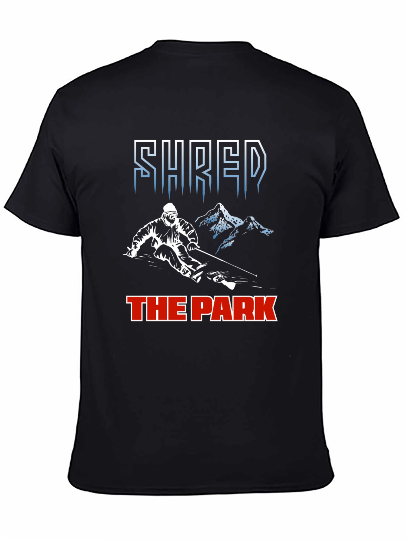 Shred The Park T-Shirt Skiing Snowboarding Tee