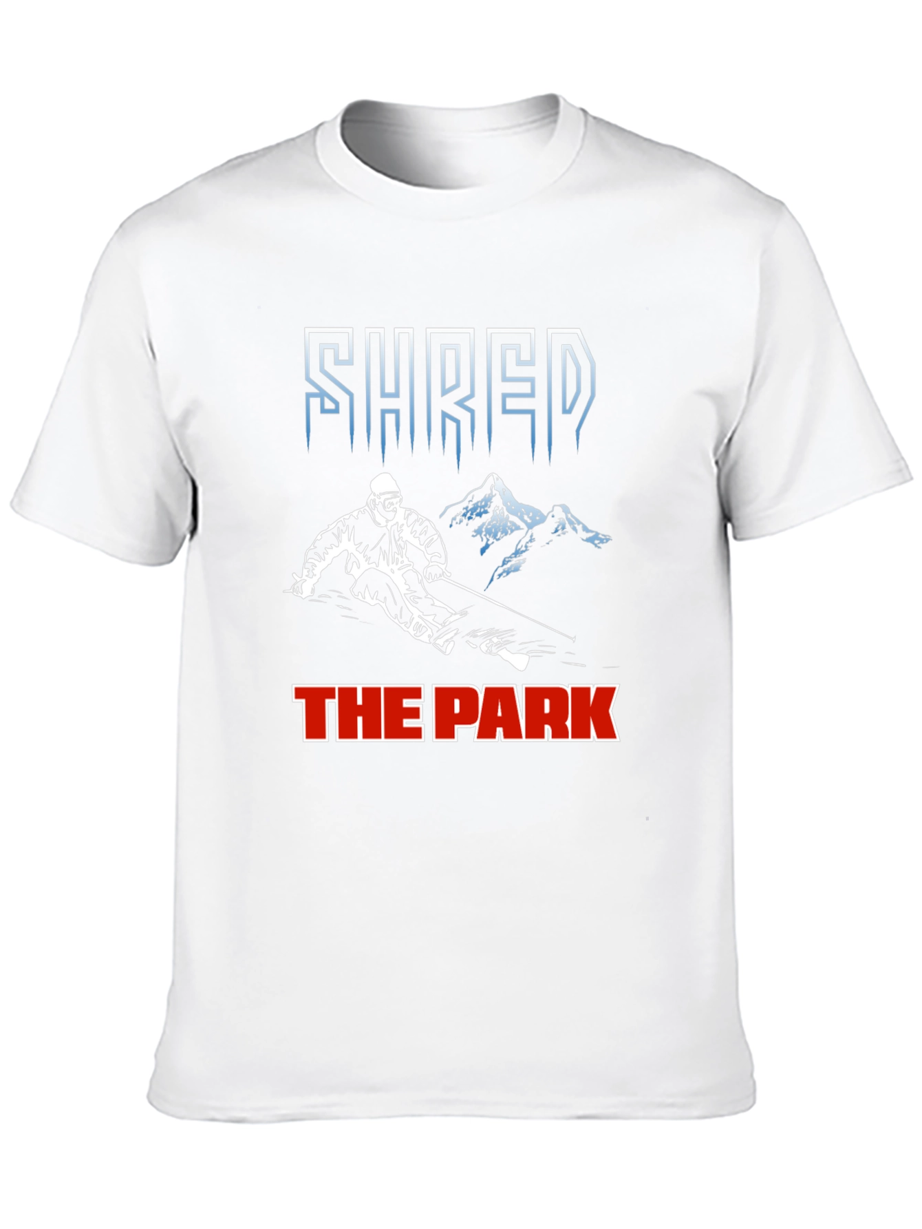 Shred The Park T-Shirt Skiing Snowboarding Tee