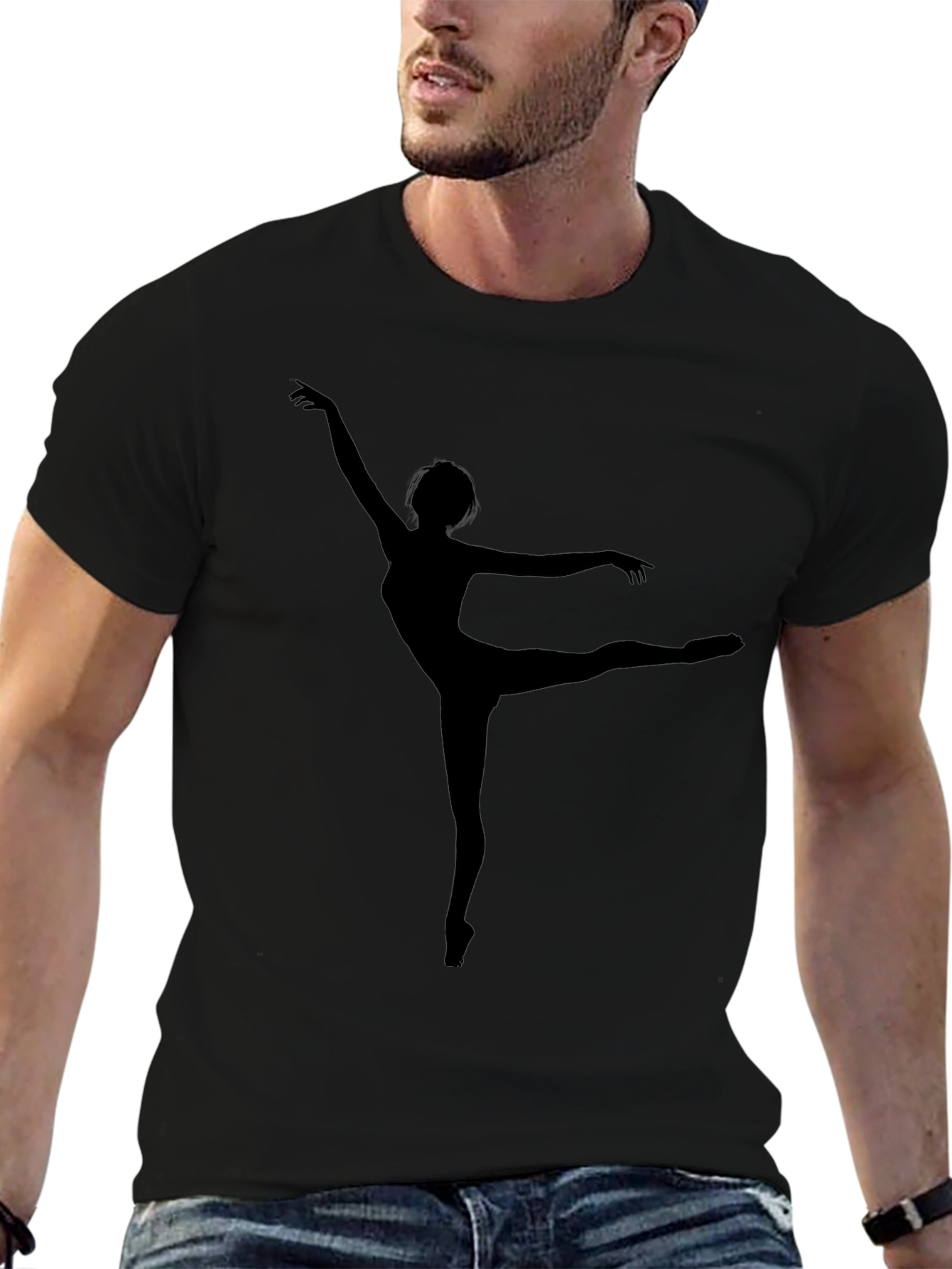 Ballerina Graphic T-Shirt - Black
