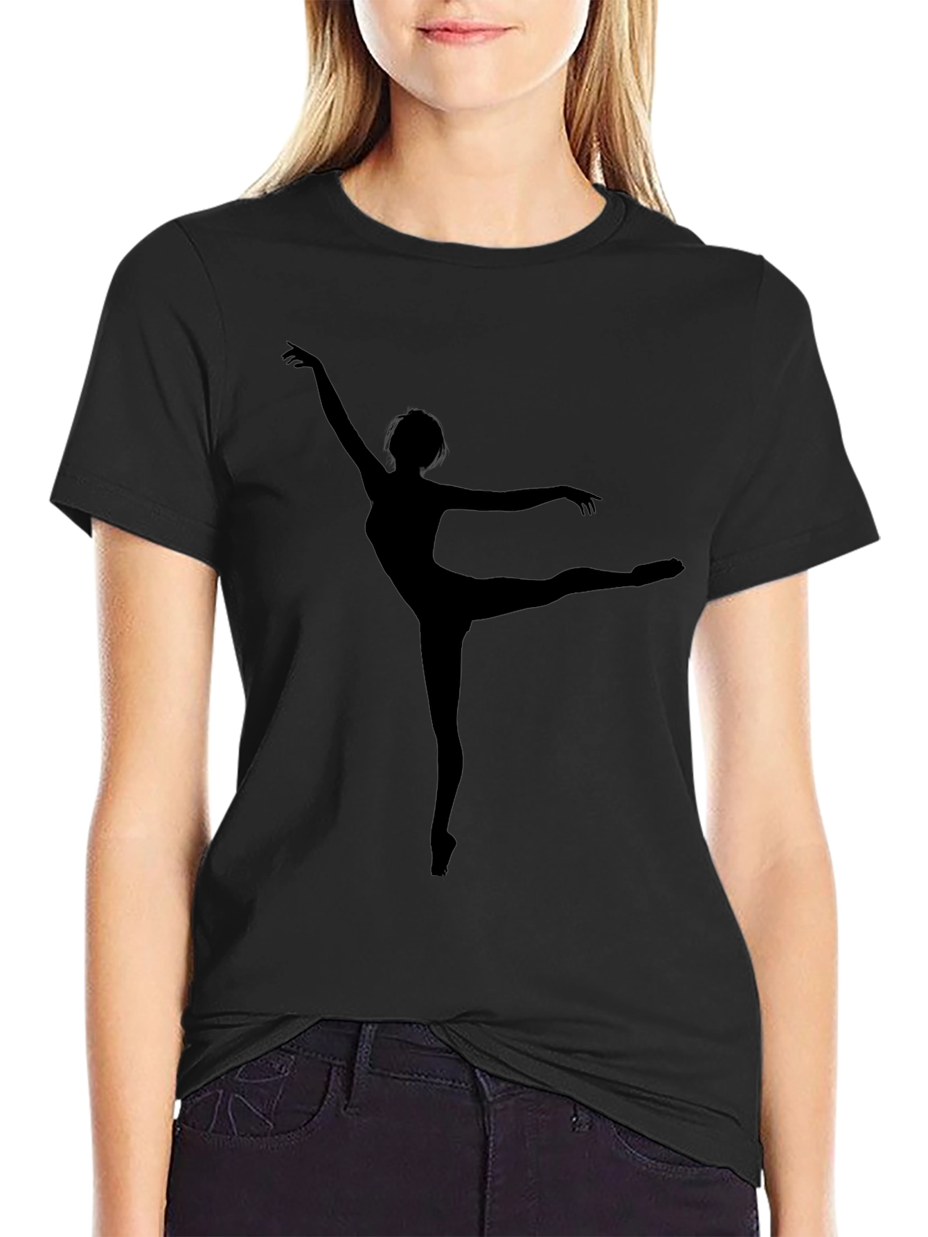 Ballerina Graphic T-Shirt - Black